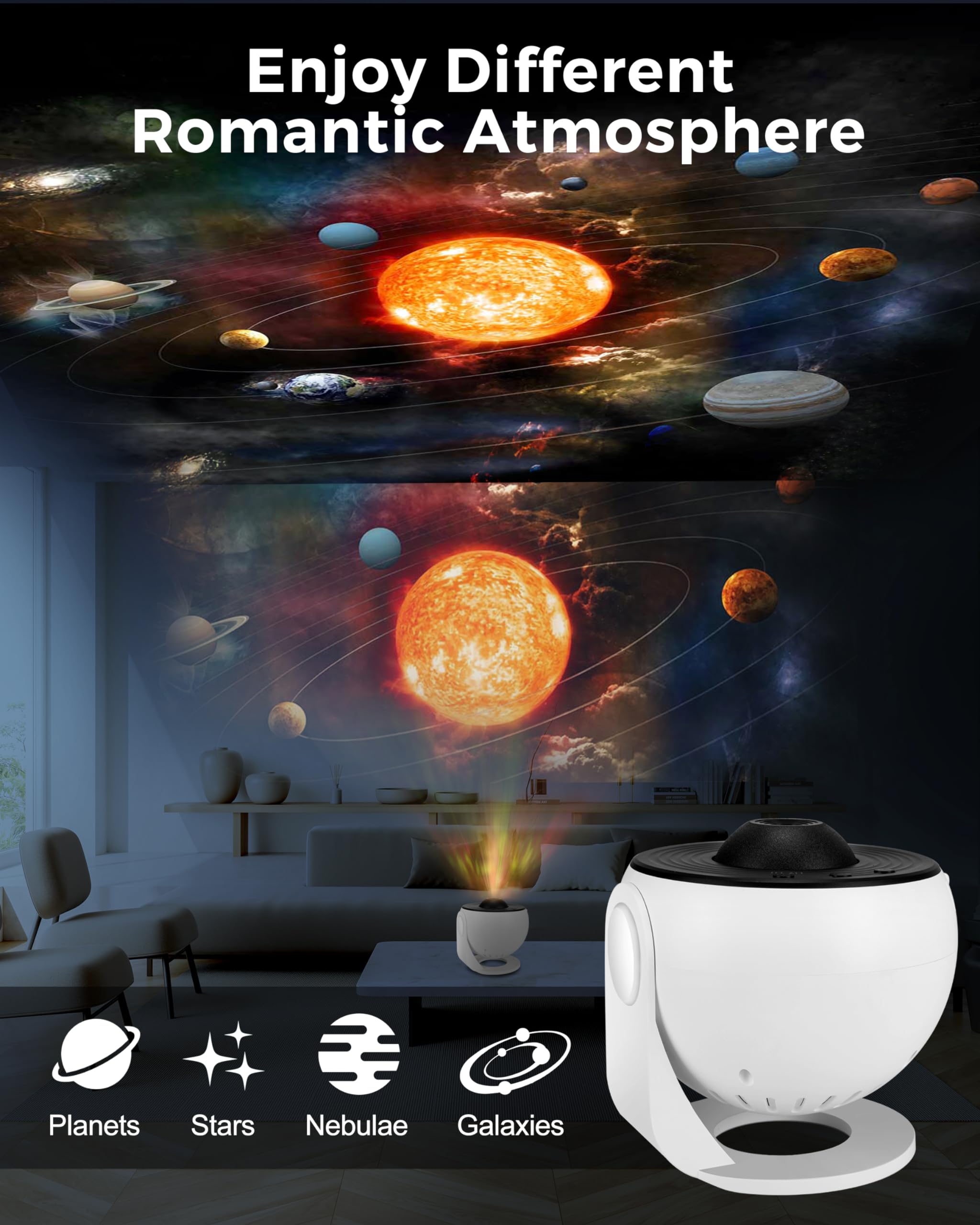 Planetarium Projector For Bedroom - 13 In 1 Star Projector Galaxy Light - Nebula Night Light Milky Way Projector With Timer, Led Space Galaxy Lamp Room Decor For Adults Kids