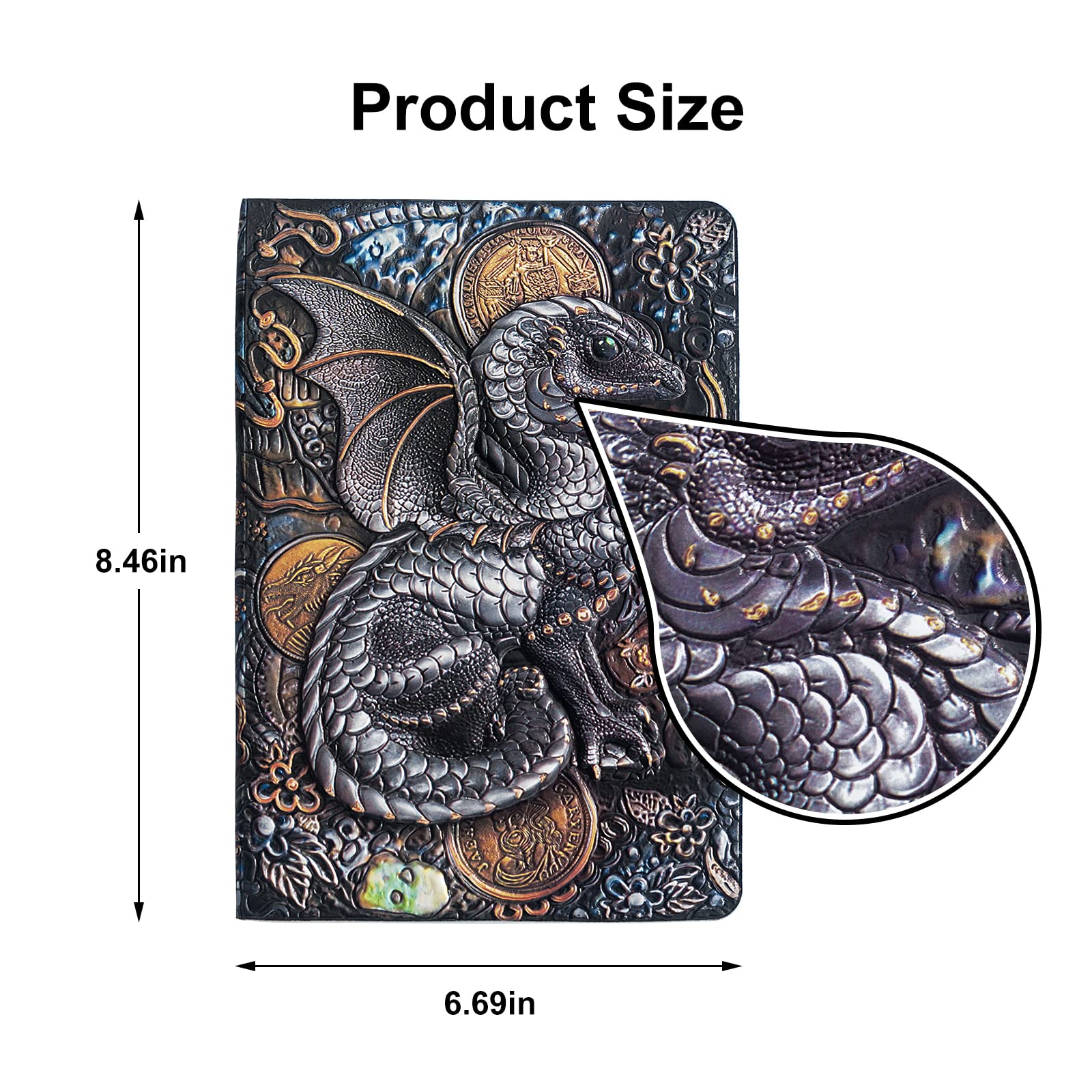 Qxmgcbok 3D Dragon Bluetooth Speaker With Night Light, 3W Portable Wireless Music Mood Book Lamp For Outdoor Or Home Party, Deco