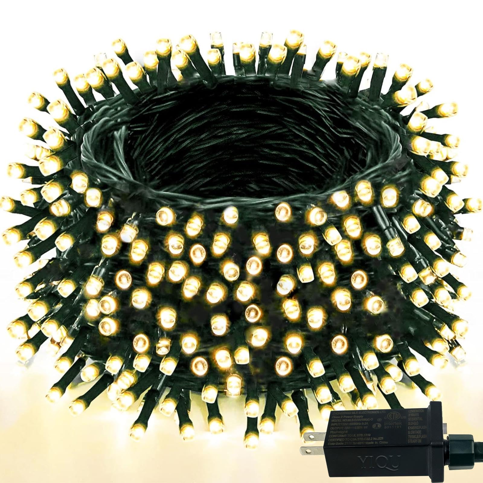 Super-Long 165FT 500 LED Christmas Tree Decor String Lights Indoor Outdoor, 8 Modes & Timer & Memory Function, Waterproof Fairy 