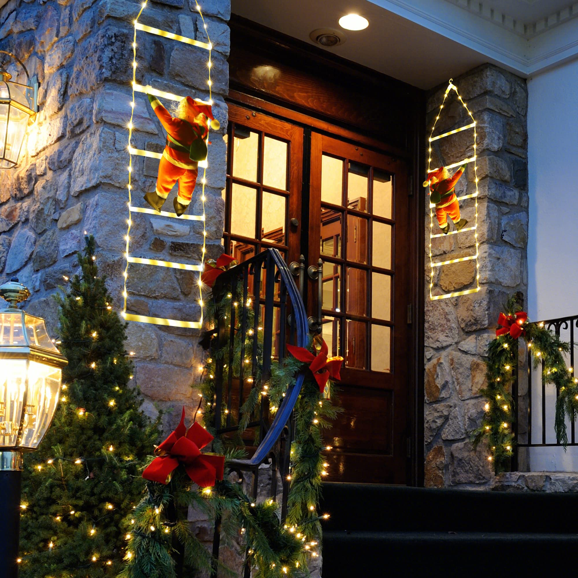 Toodour LED Christmas Light - Decorative Ladder Lights, Warm White, 2.5FT, Model LED08230097 for Indoor/Outdoor Holiday Decor