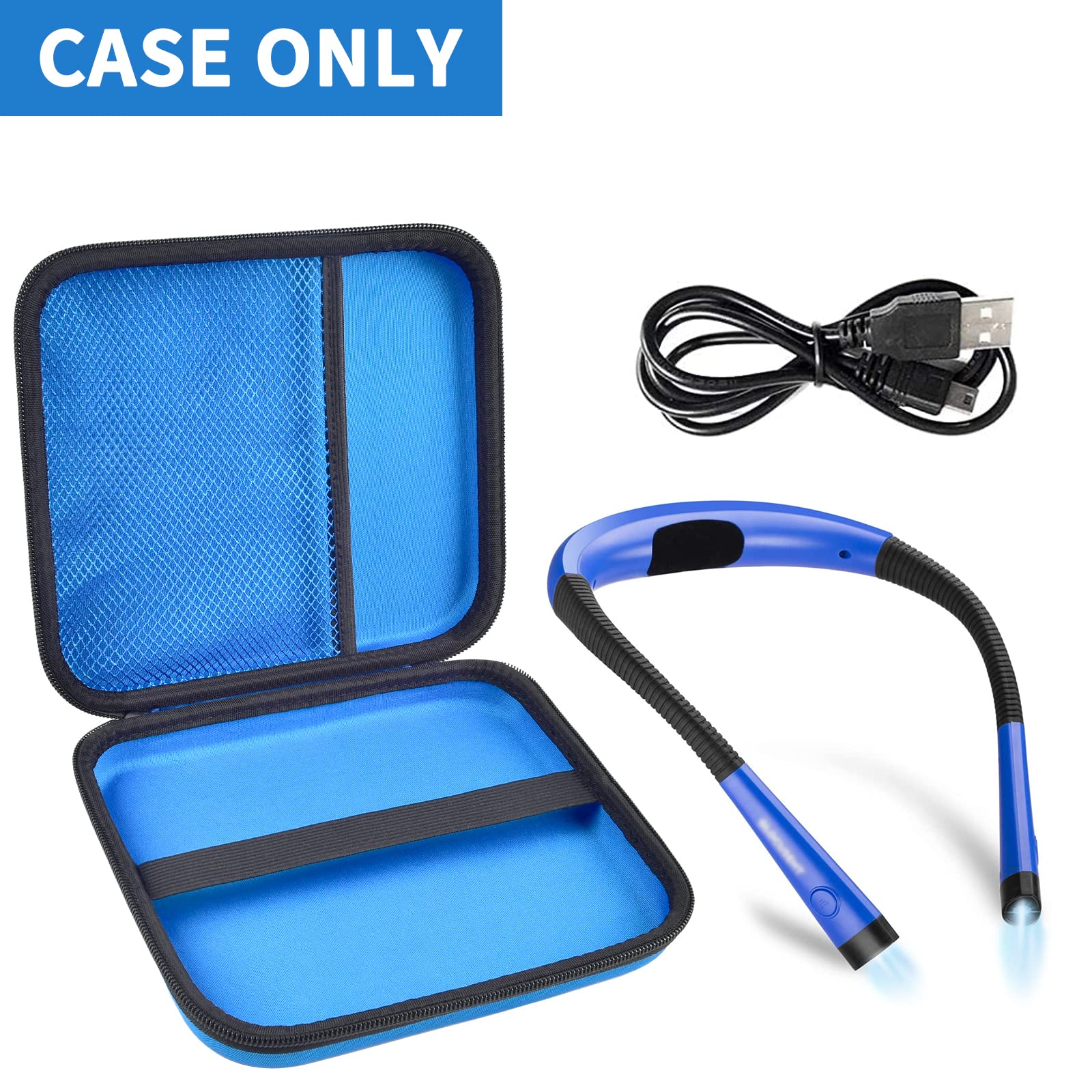 GWCASE Blue Carrying Case for Glocusent, Vekkia, LITOM LED Neck Reading Lights - Model bluelightcase-gw0913