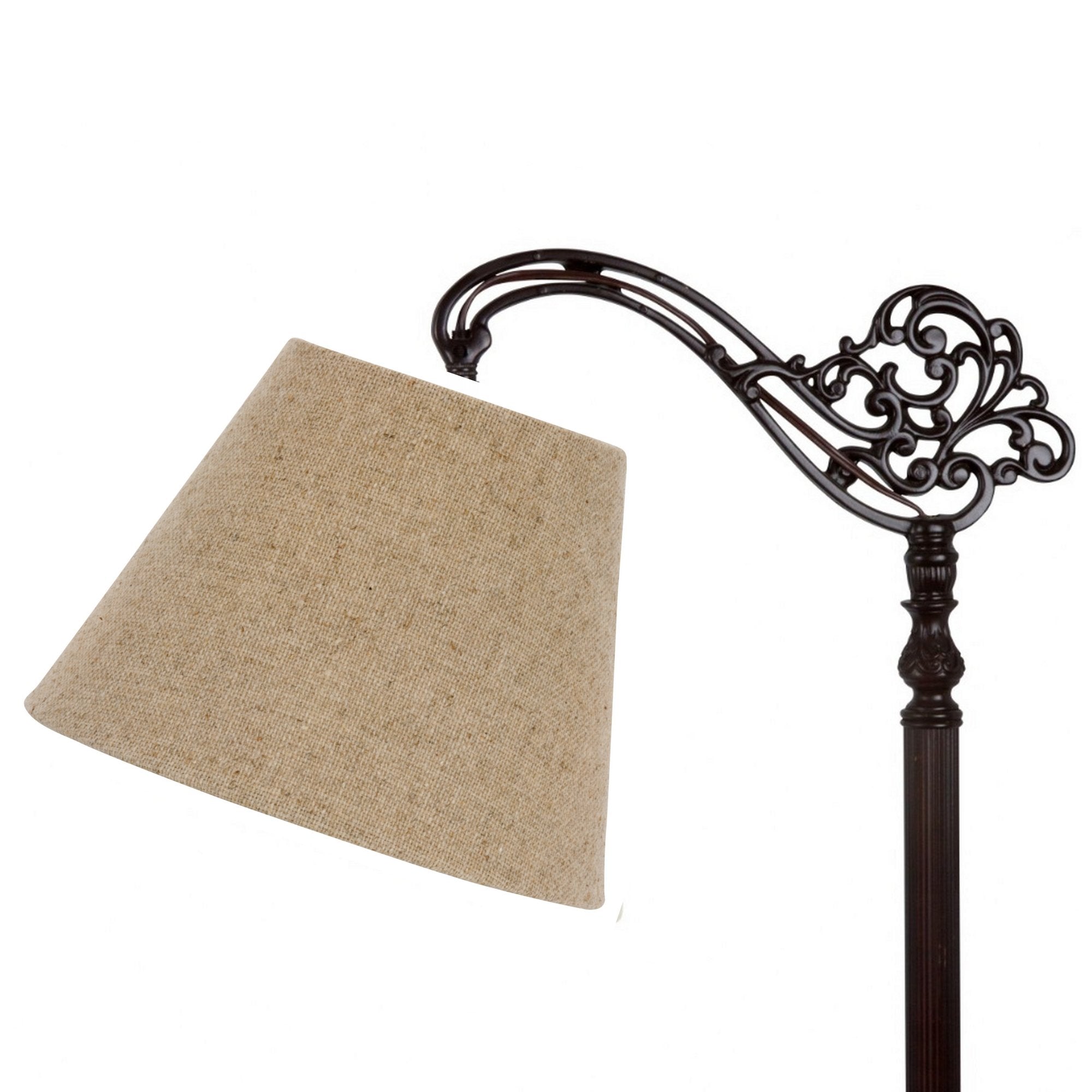 Upgradelights Tan Burlap European Drum Lamp Shade, 10 Inch, Linen Material, Model C26, Brown Color, Uno Fitter