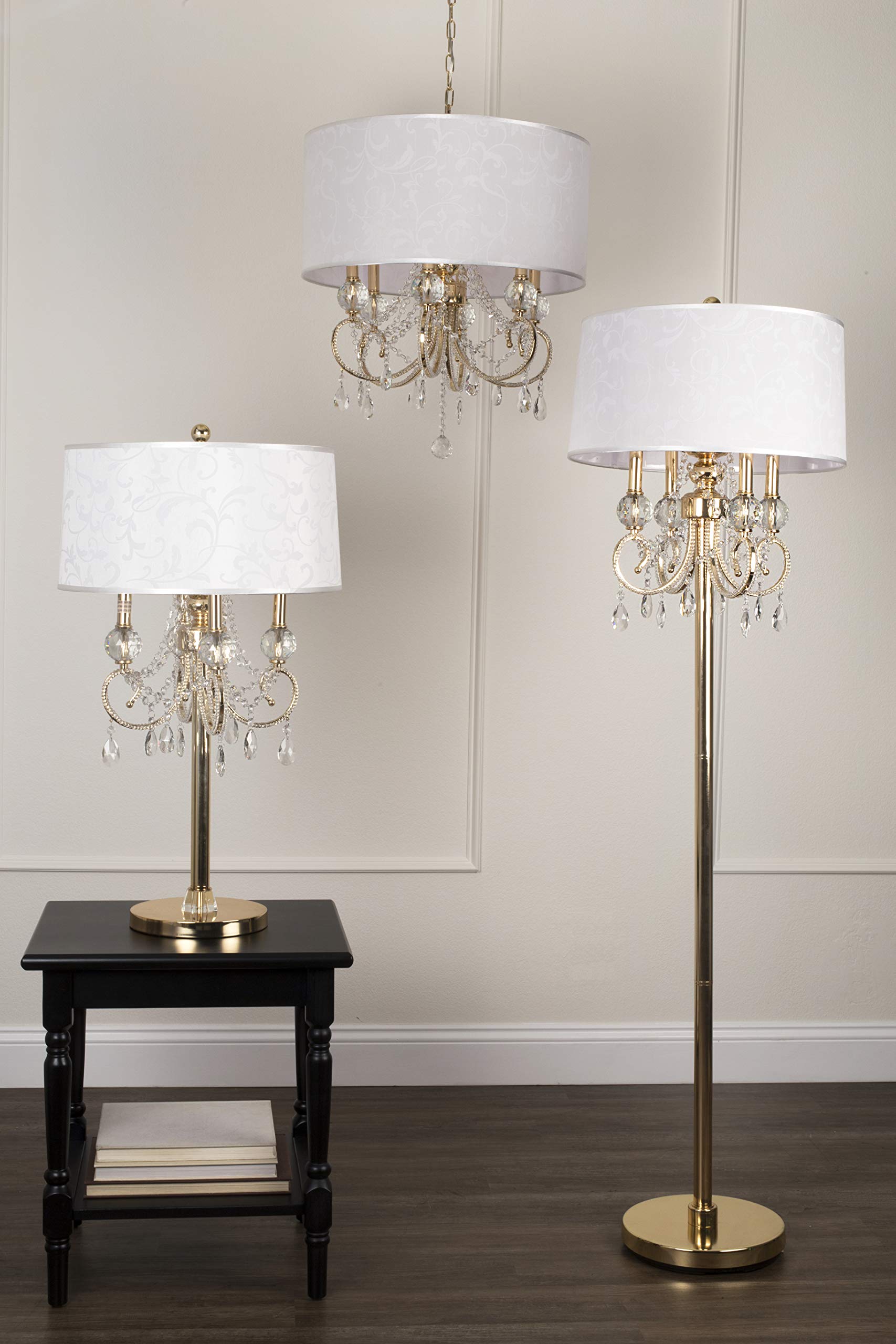 OK Lighting OK-5155T 32.5 H Aurora Table LAMP , White