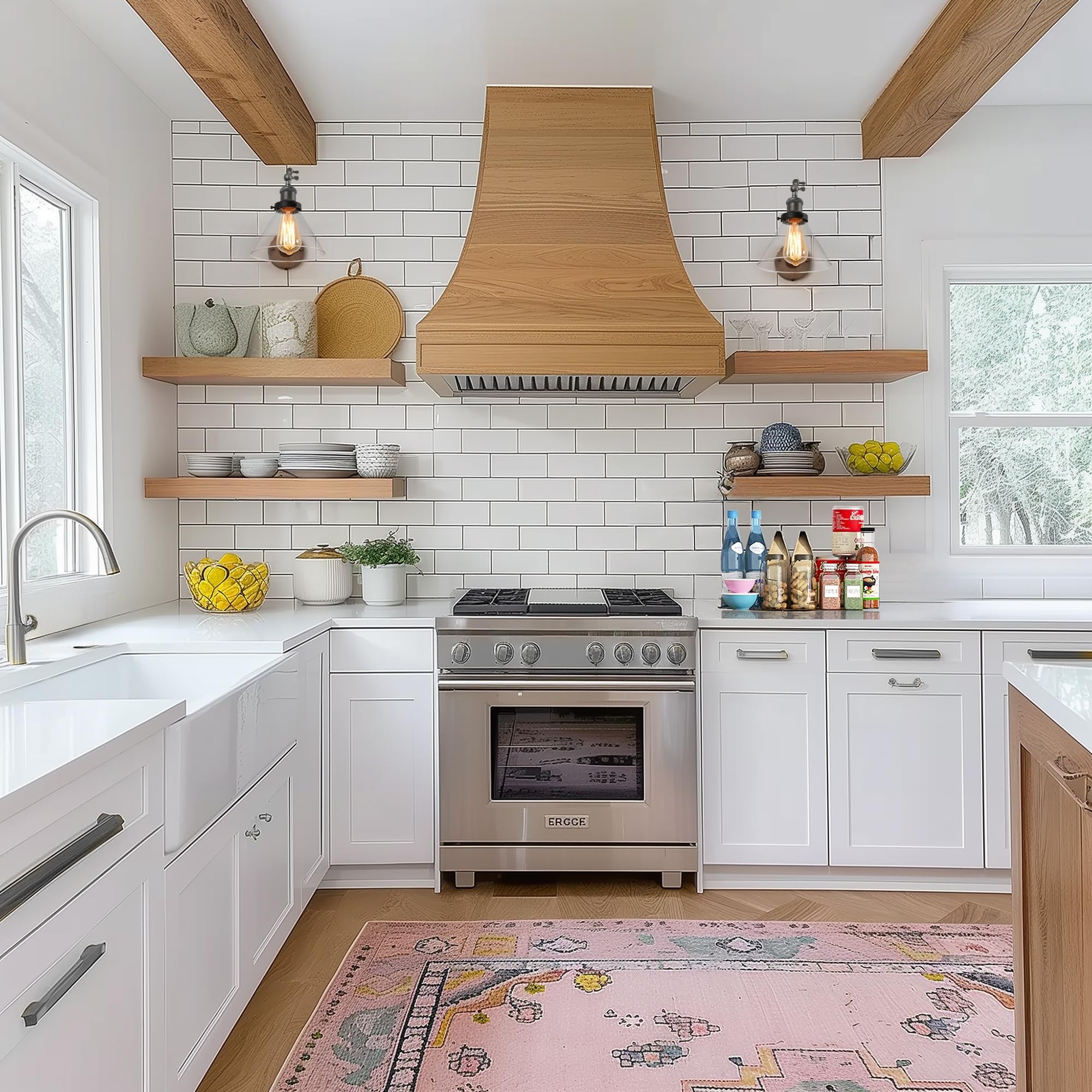 Lnc Swing Arm Wall Sconce Lighting, Glass Lamp With Plug In Cord For Bedroom, Reading