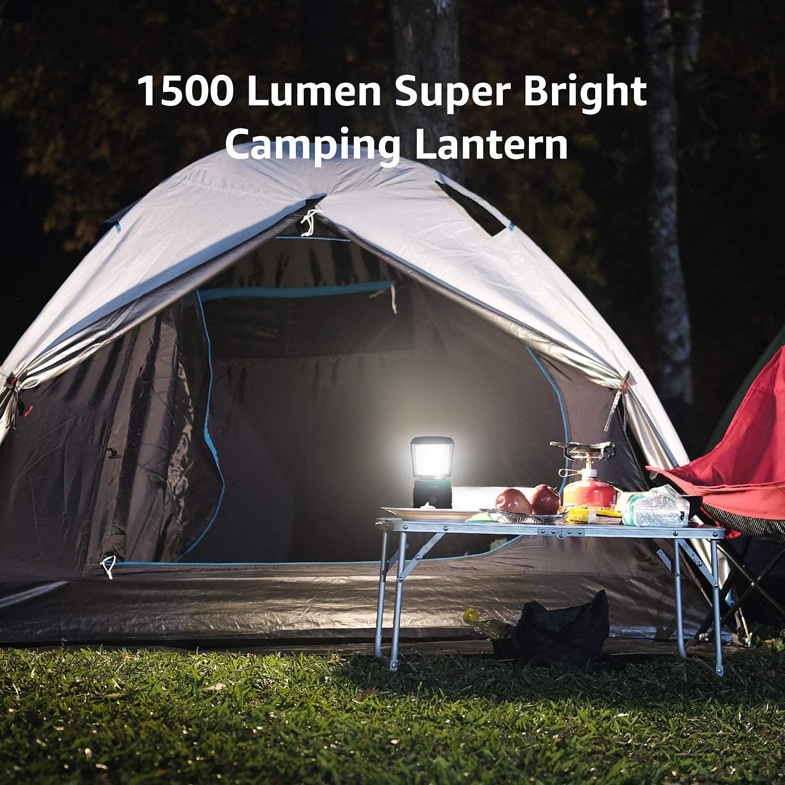 Lepro Lantern Camping Lantern, Battery Powered Led With 1500Lm, 4 Light Modes, Waterproof Tent Light, Lantern Flashlight For Hurricane, Emergency Light, Survival Kit, Storms, Outages, Fishing, Hiking