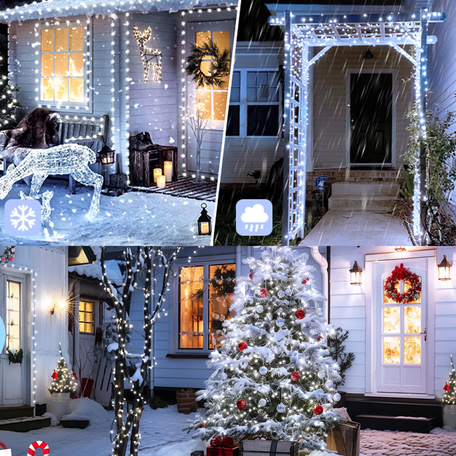 Fullbell 2 Pack Gothic Decor Black String Lights 33Ft 100 Led Memory Controller, Led Lights For Bedroom Gothic Home Decor Extend