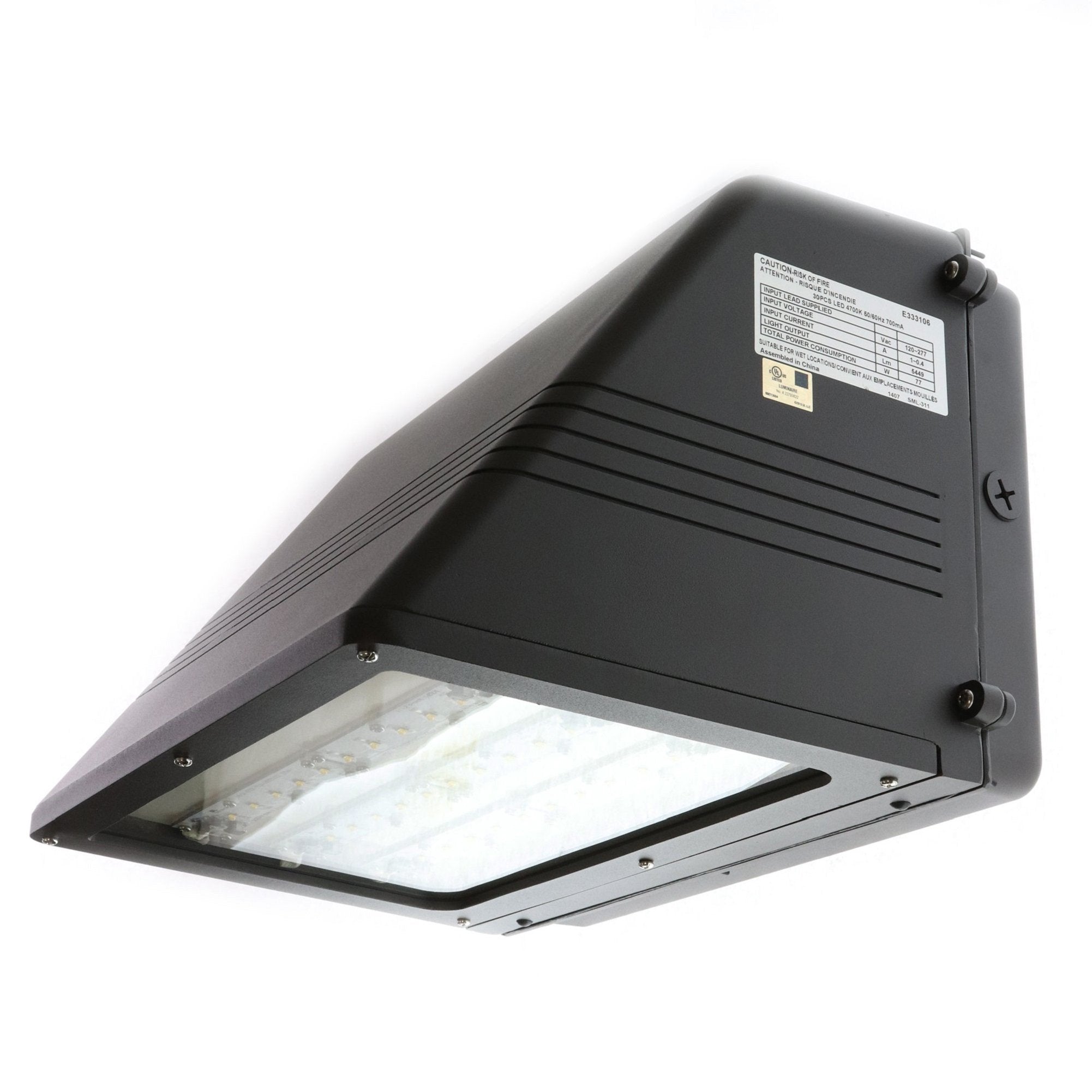 NSI WP77LED LED Wall Pack 76.6W Metal Lighting Fixture - Color 9