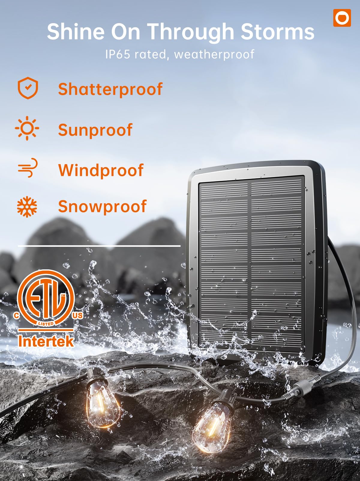 Addlon 35Ft Solar String Lights Outdoor, Waterproof Solar Powered Outdoor Lights With Remote & Usb Port, 10+1 Led Shatterproof B