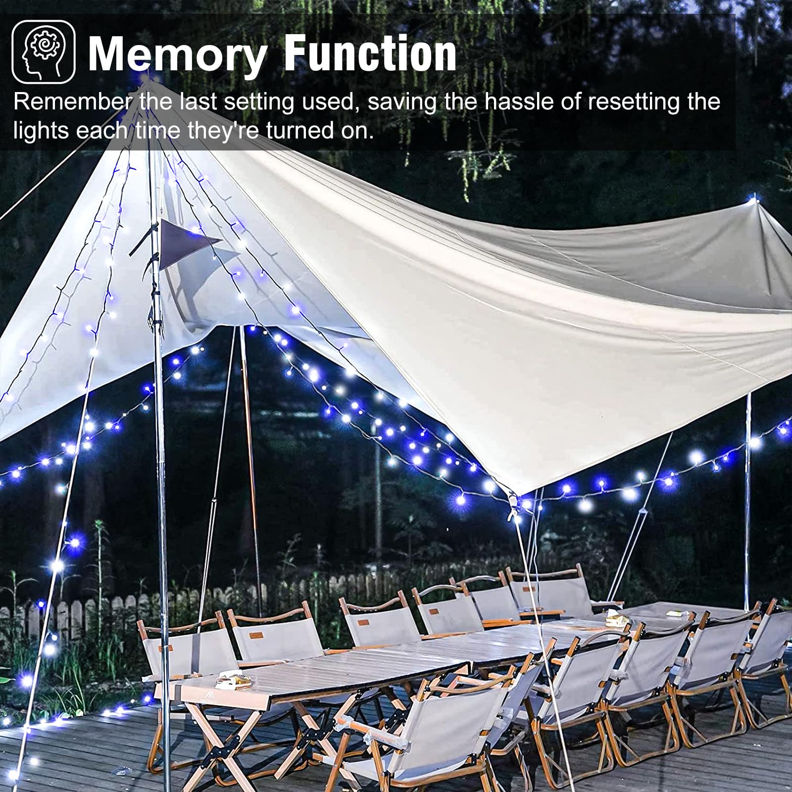 Christmas Lights Outdoor, 66Ft 200 Led Christmas Tree Lights With 8 Modes Waterproof, Green Wire Plug In String Lights For Indoo