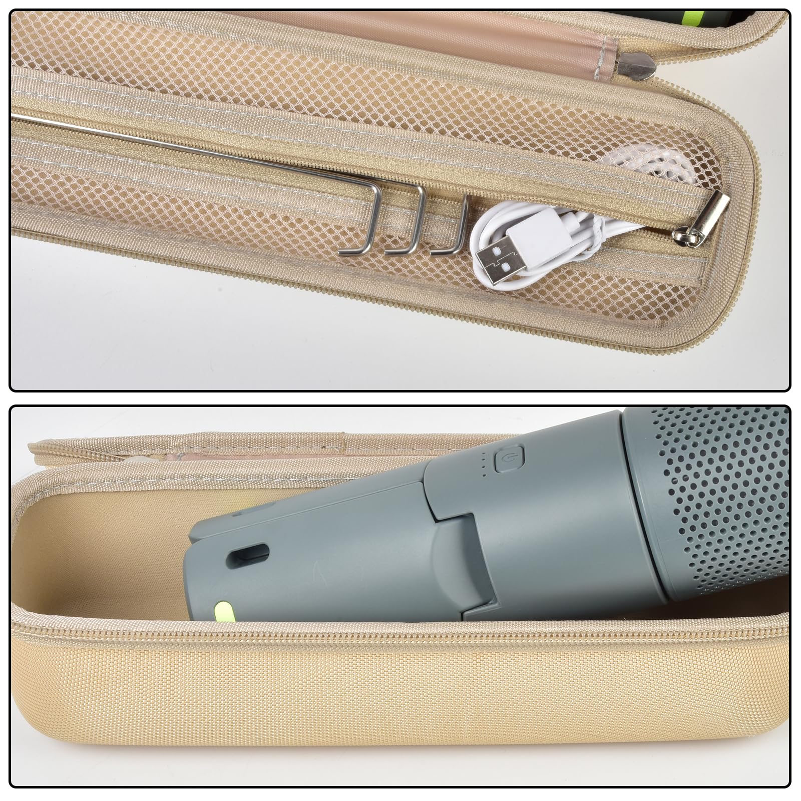 Boobowl Telescopic Camping Light Case - Brown, Durable EVA Material, for BYSOU/AsFrost/SupeDesk/Outask