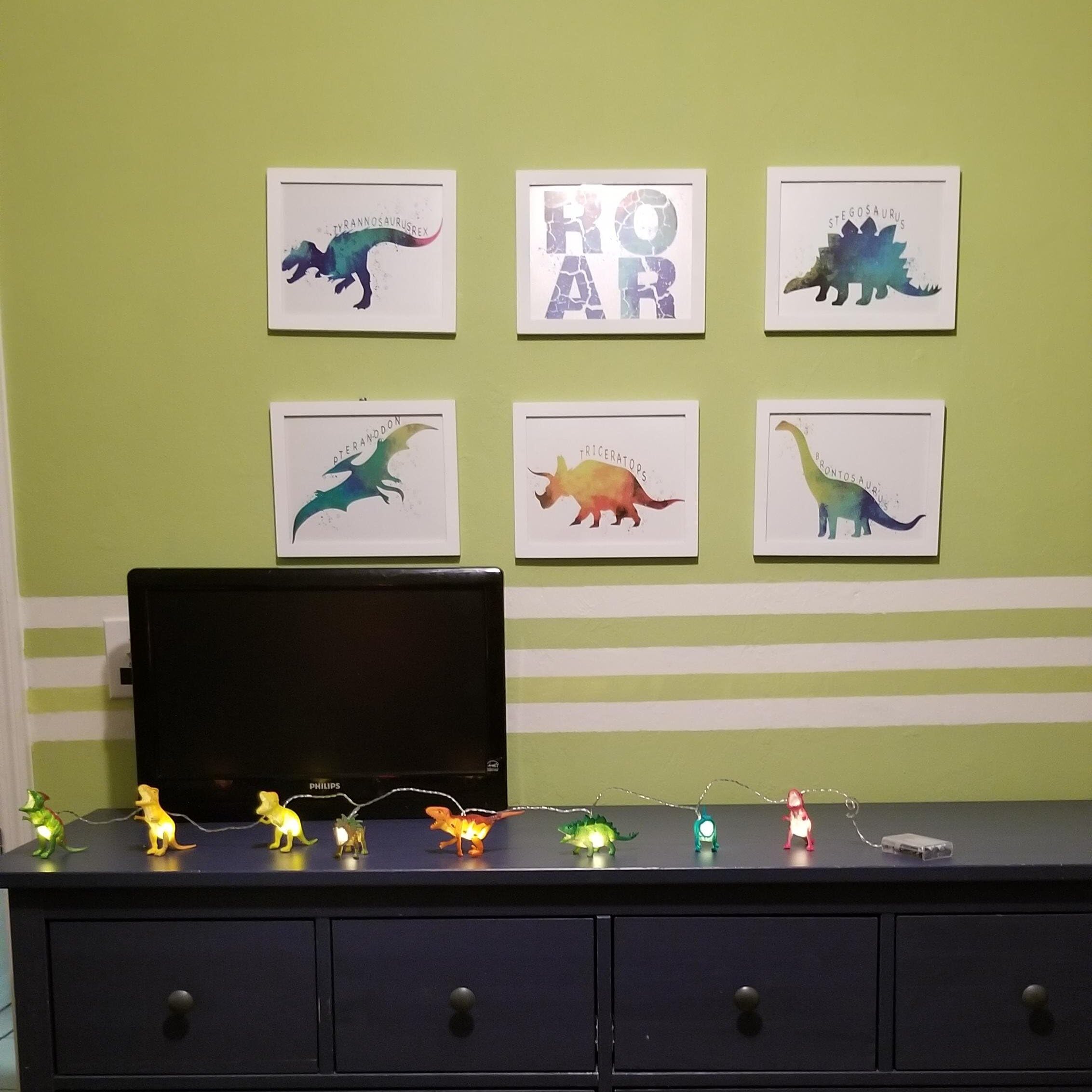 Hoolight Dinosaur String Lights With Bright Dinosaurs Realistic Looking Dinosaur Lights 8 Leds Children Gift Plastic Toy Super Fun Dino Lights