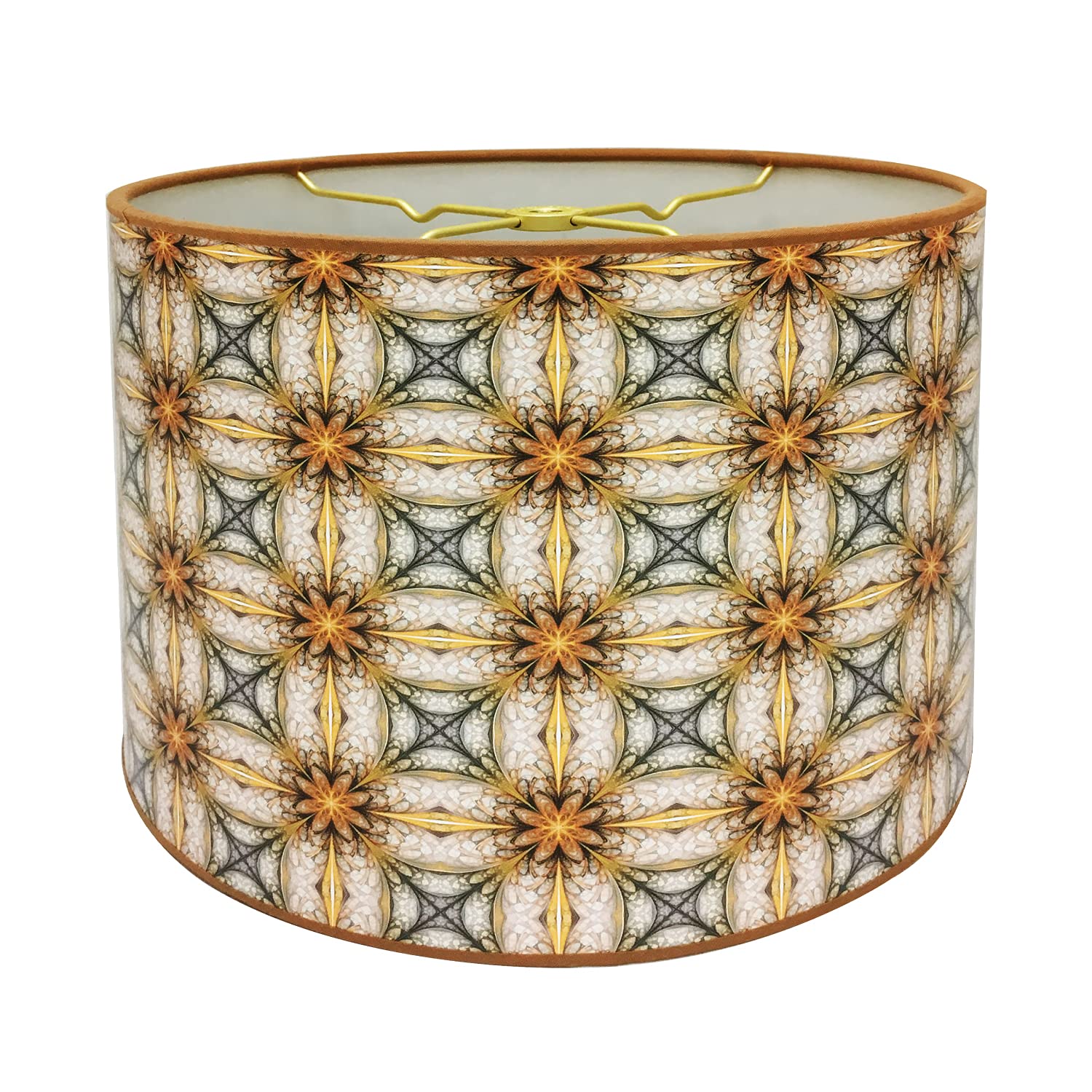 Royal Designs, Inc. Trendy Decorative Handmade Drum Shade, Made in USA, 10in, HBC-8043-10, Sunflowers