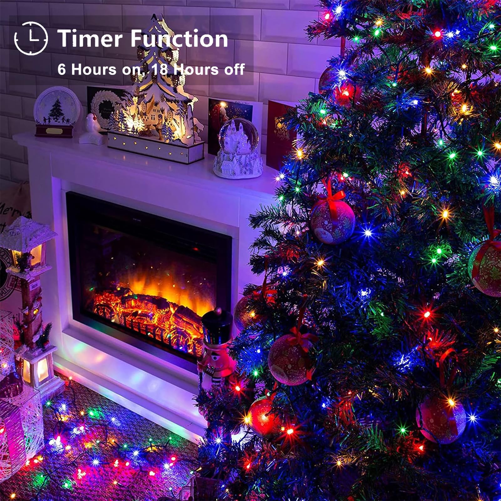 KENTA 218FT 650 LED Christmas String Lights, Remote Control, 11 Modes, Timer, Green Wire, Waterproof, Model MTX-33-NB