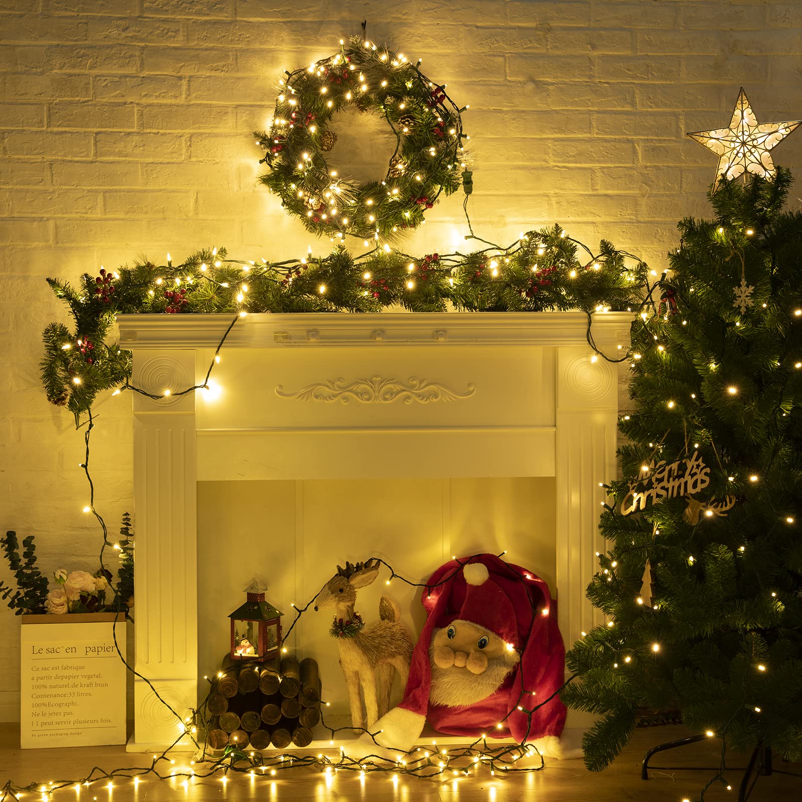 Christmas LED Mini String Lights, 28Feet 100LEDs Mini Lights for Christmas Tree, UL Listed Christmas Lights Set Waterproof Plug