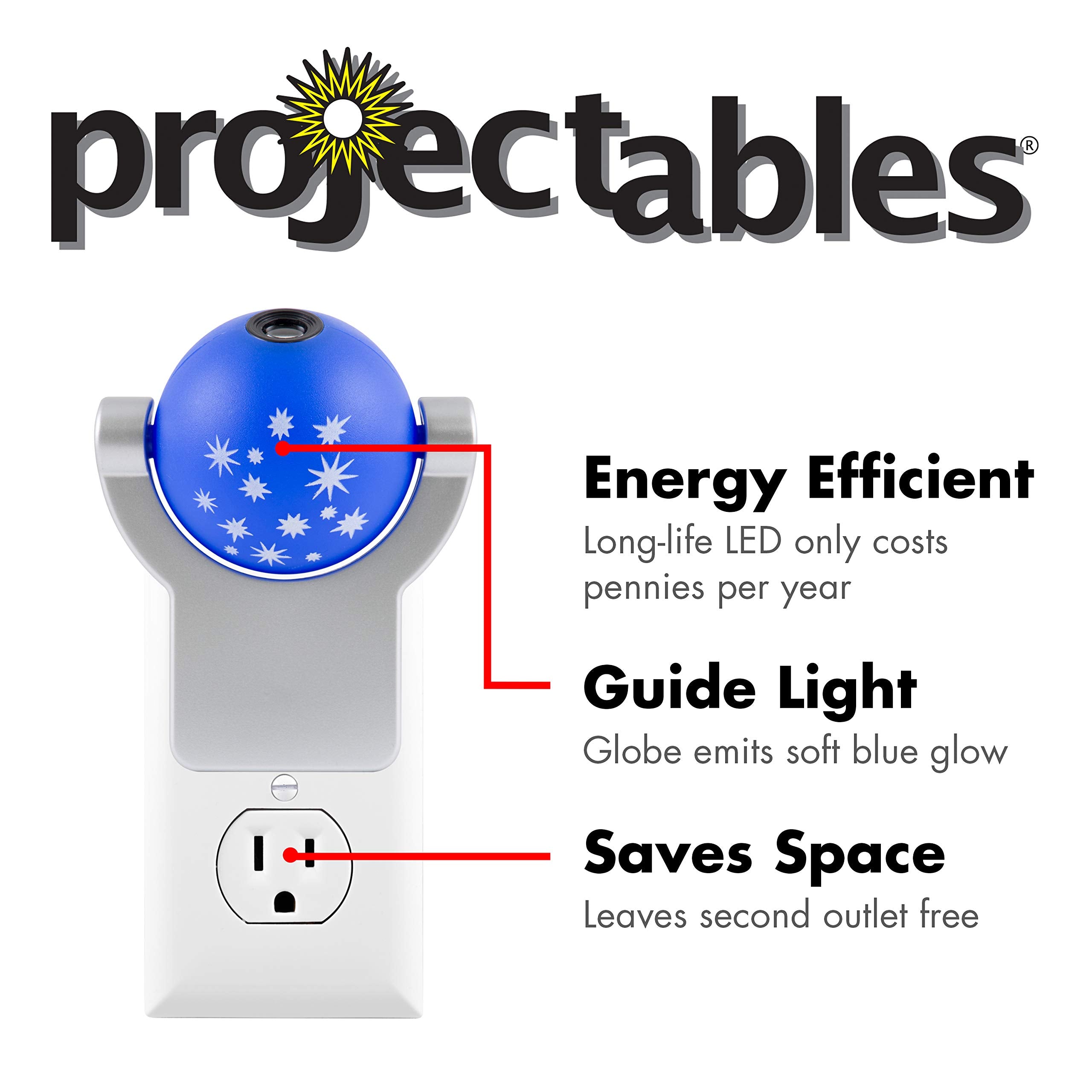 Projectables Solar System Led Night Light, Plug-In, Dusk-To-Dawn Sensor, Auto On/Off, Galaxy Projector, Planets, Ideal For Children'S Bedroom, Bathroom, Playroom, 11798