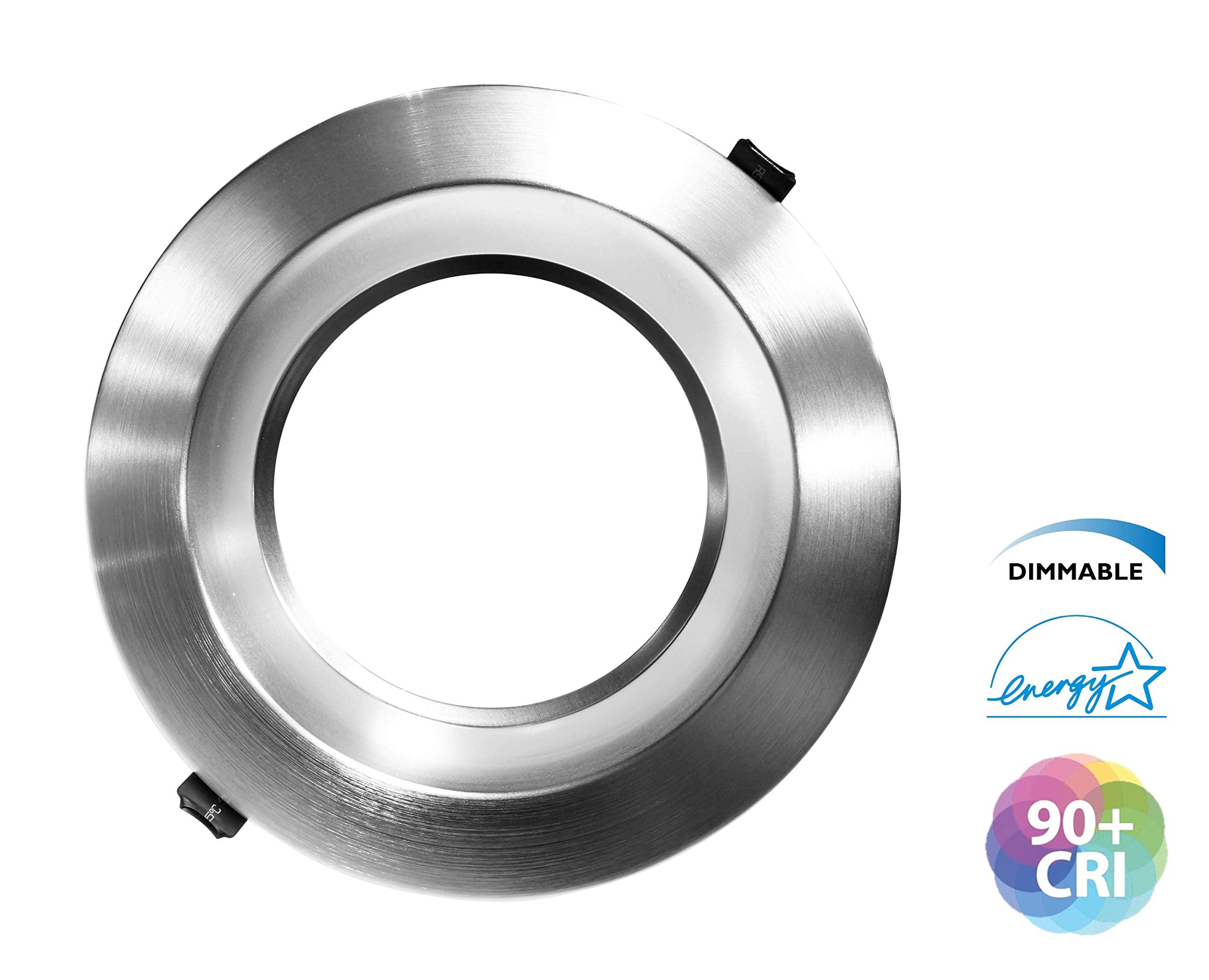 Nicor Lighting Clr82Hwrvs9Nk Clr Selectable Cct Downlight, 8, Nickel