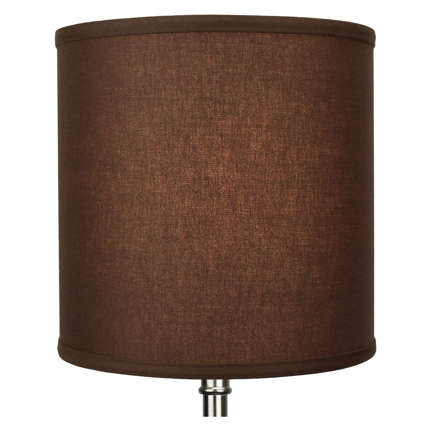 FenchelShades.com Fabric Drum Lampshade, 10" Top & Bottom Diameter, 10" Height, Linen Coffee, Model 10-10-10-W-L-COF