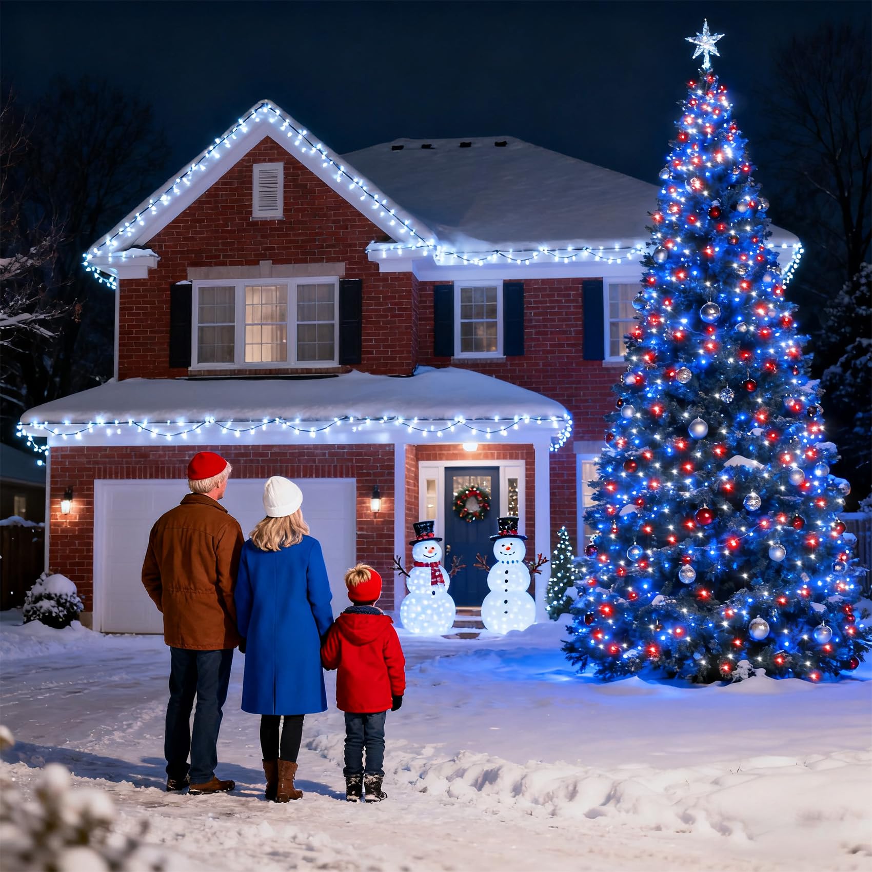 1500 Led Christmas Lights Outdoor With 12 Modes  470Ft Green Wire Christmas String Fairy Lights With Timer & Dimmable  Waterproof Twinkle Tree Lights For House Wedding Xmas Decor  Red White & Blue