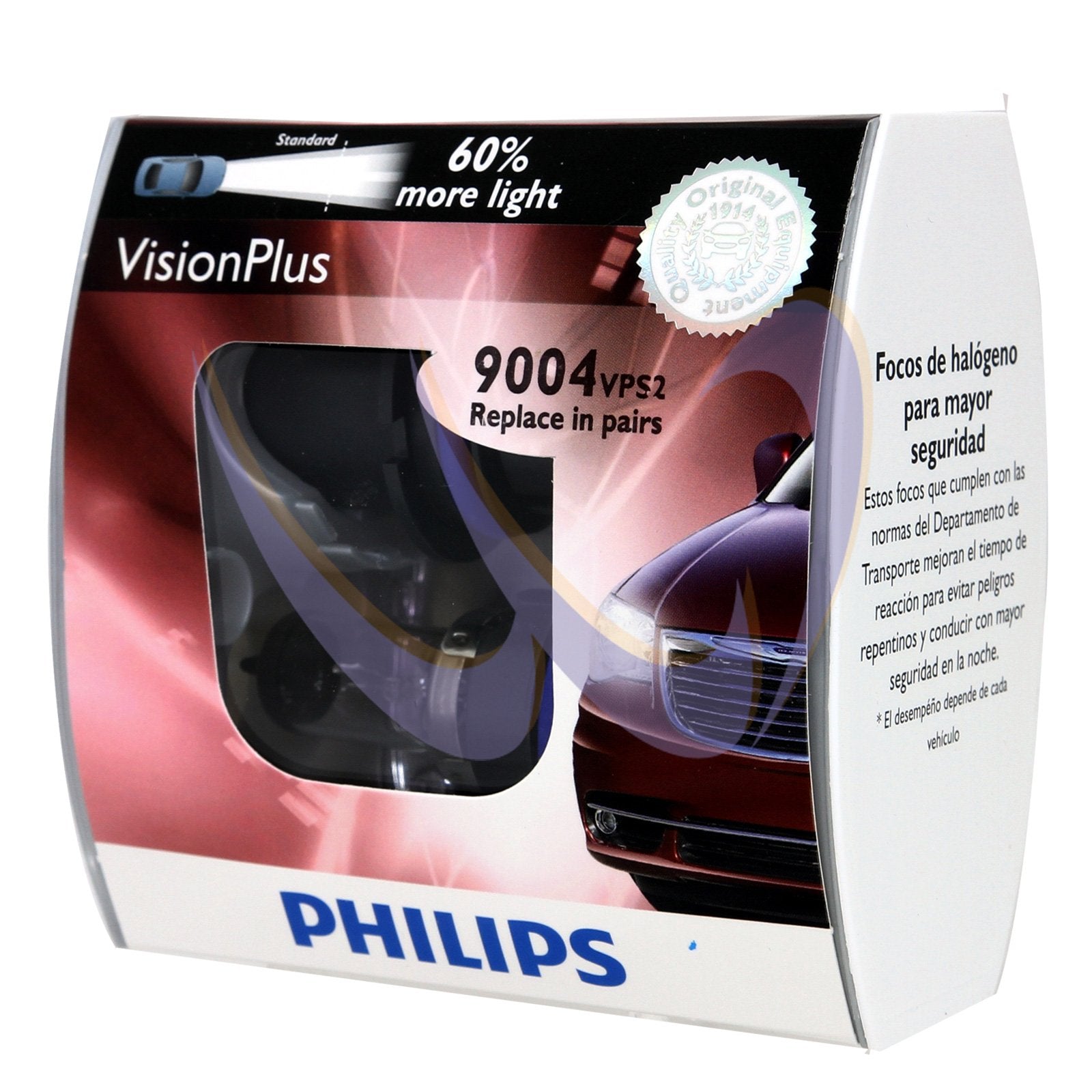 Philips 9004 Visionplus Replacement Bulb, (Pack Of 2)