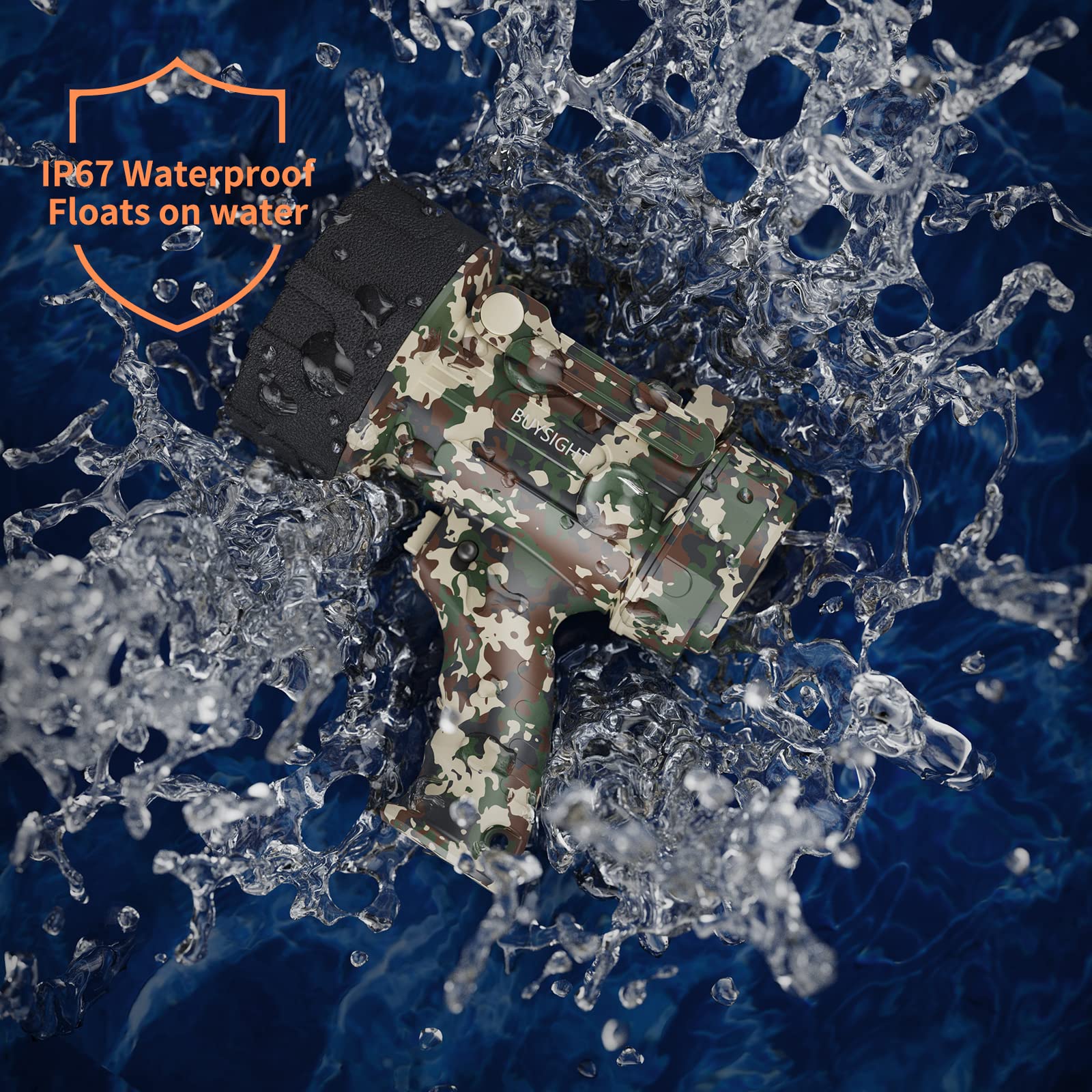 BUYSIGHT Rechargeable Spotlight Flashlight 1000000 Lumens Waterproof Camouflage Green Model FY006