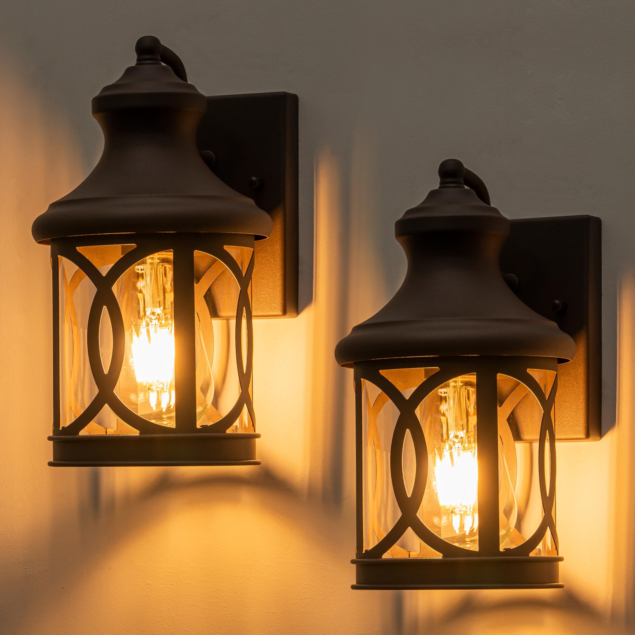 Laplusbelle 2-Pack Porch Lights Outdoor, Bronze Outside Lights For House, Waterproof Exterior Lighting Fixtures, Modern Farmhous