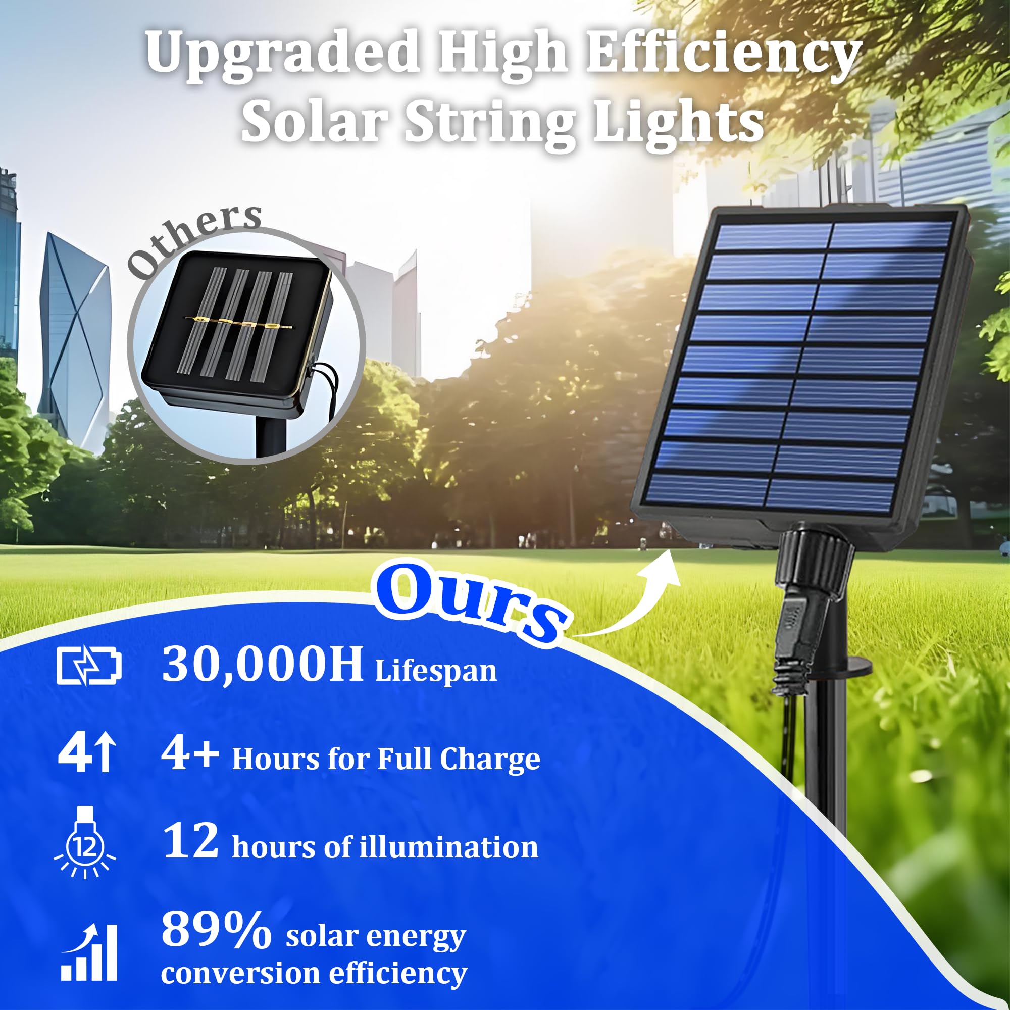 2-Pack 200Ft Solar String Lights For Outside, 600 Led Extra-Bright Solar Light Outdoor With 19 Modes & Timer, Waterproof Fairy Solar Lights For Garden Patio Tree Christmas Decorations (Blue)