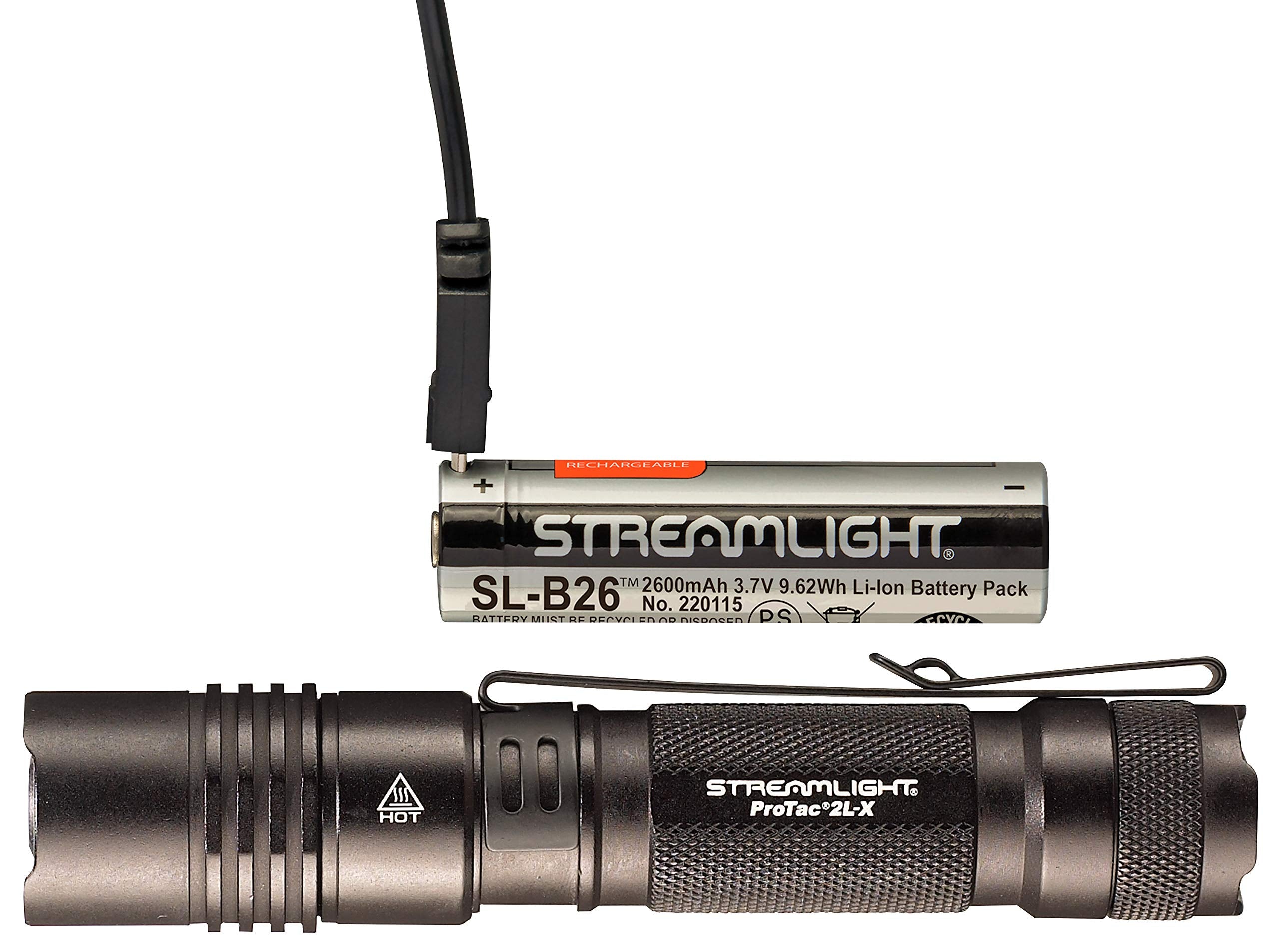 Streamlight ProTac 2L-X USB Tactical Flashlight 500-Lumen Aluminum Black Model 88082 Retail Packaging