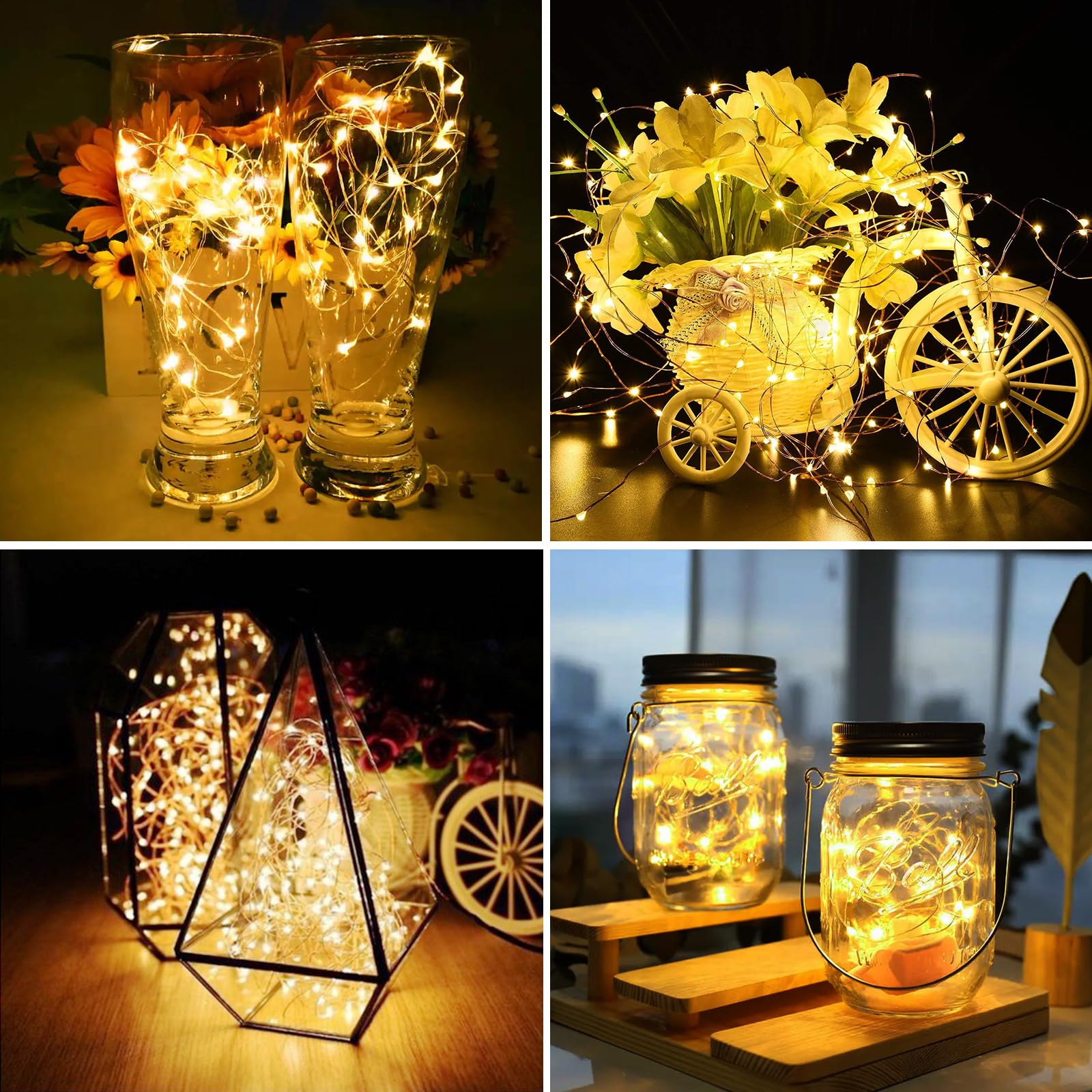 Fairy Lights Battery Operated, String Lights Battery Powered 7Ft 20 Led Twinkle Lights (Warm White, 8)