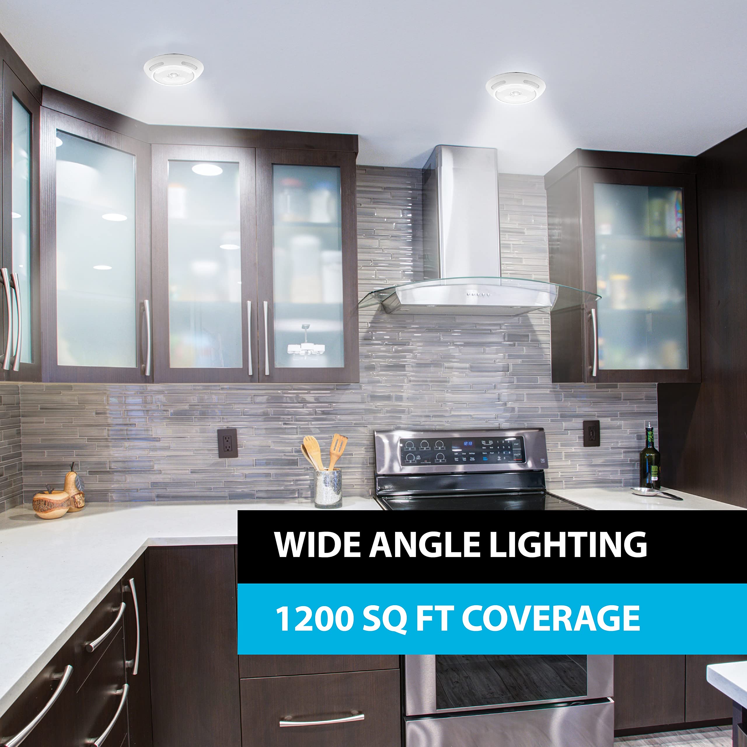 Bell+Howell Wireless Led Ceiling Spotlight, 300 Lumens, Remote Control, Motion & Timer Functions