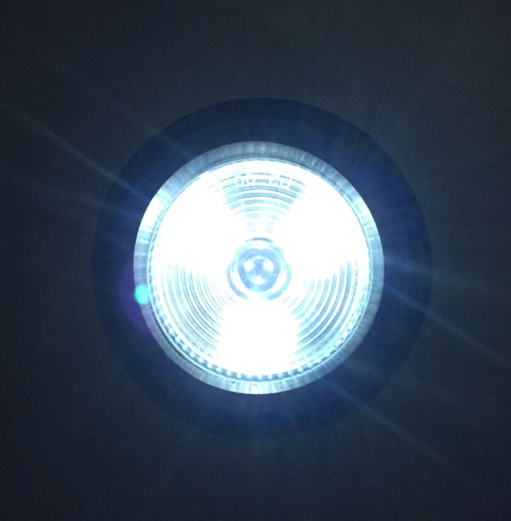 2 PACK OF LONG HAUL CLEAR/CLEAR CLEAR/WHITE LED 2 ROUND REVERSE MARKER LIGHTS TRAILER RV 12V LED LIGHTS