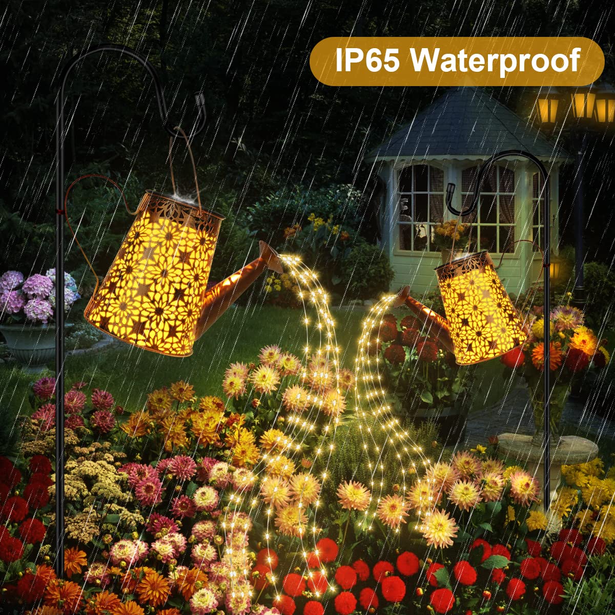 Solar Watering Can With Lights, Solar Outdoor Lights Decorative Solar Garden Lights Solar Lanterns Hanging Garden Lights For Garden, Yard, Patio, Pathway, Walkway Waterproof (2 Pack)