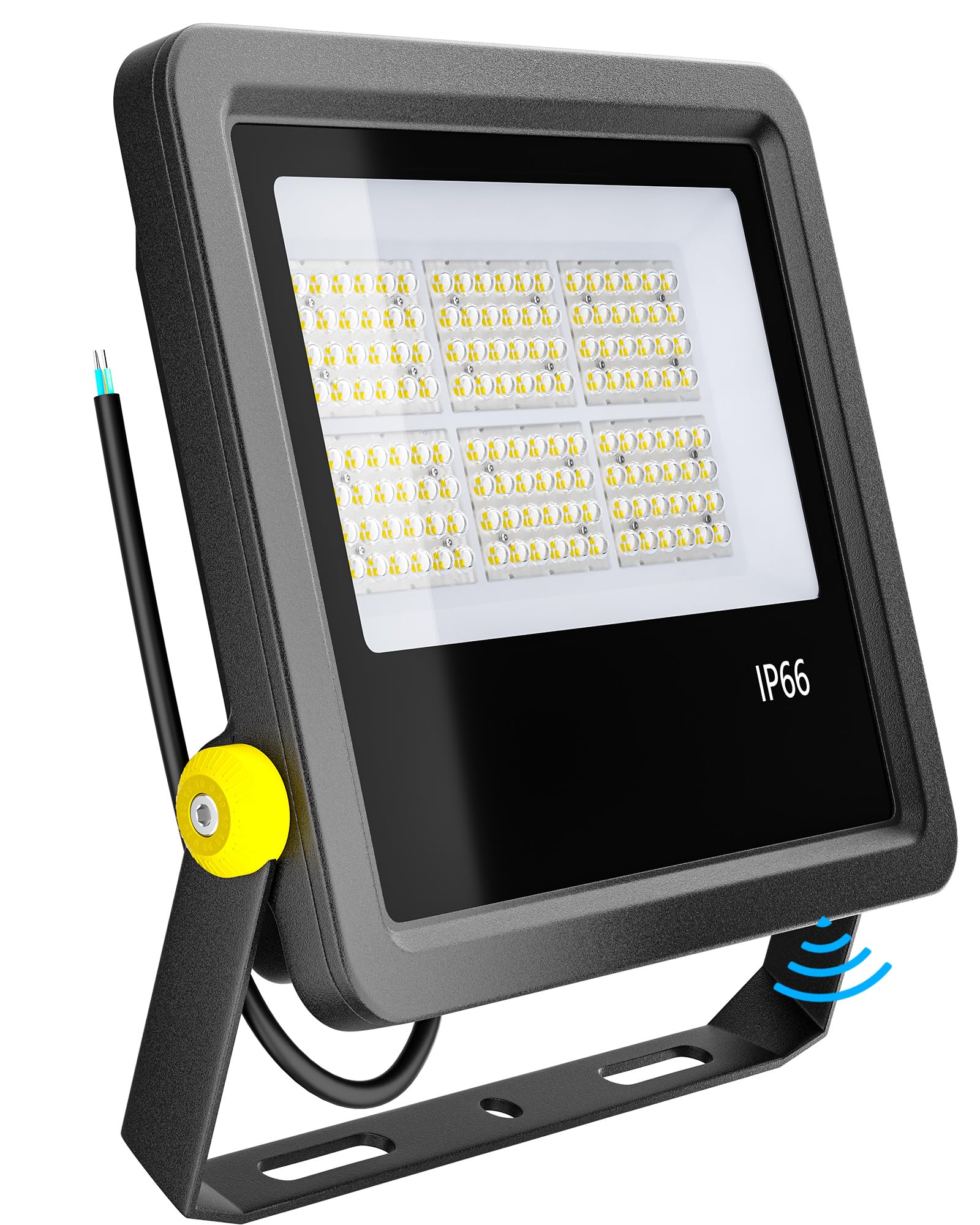 Gefolly Flood Light 1600W Equivalent 38400LM IP66 Waterproof Black Aluminum Model FL-300W