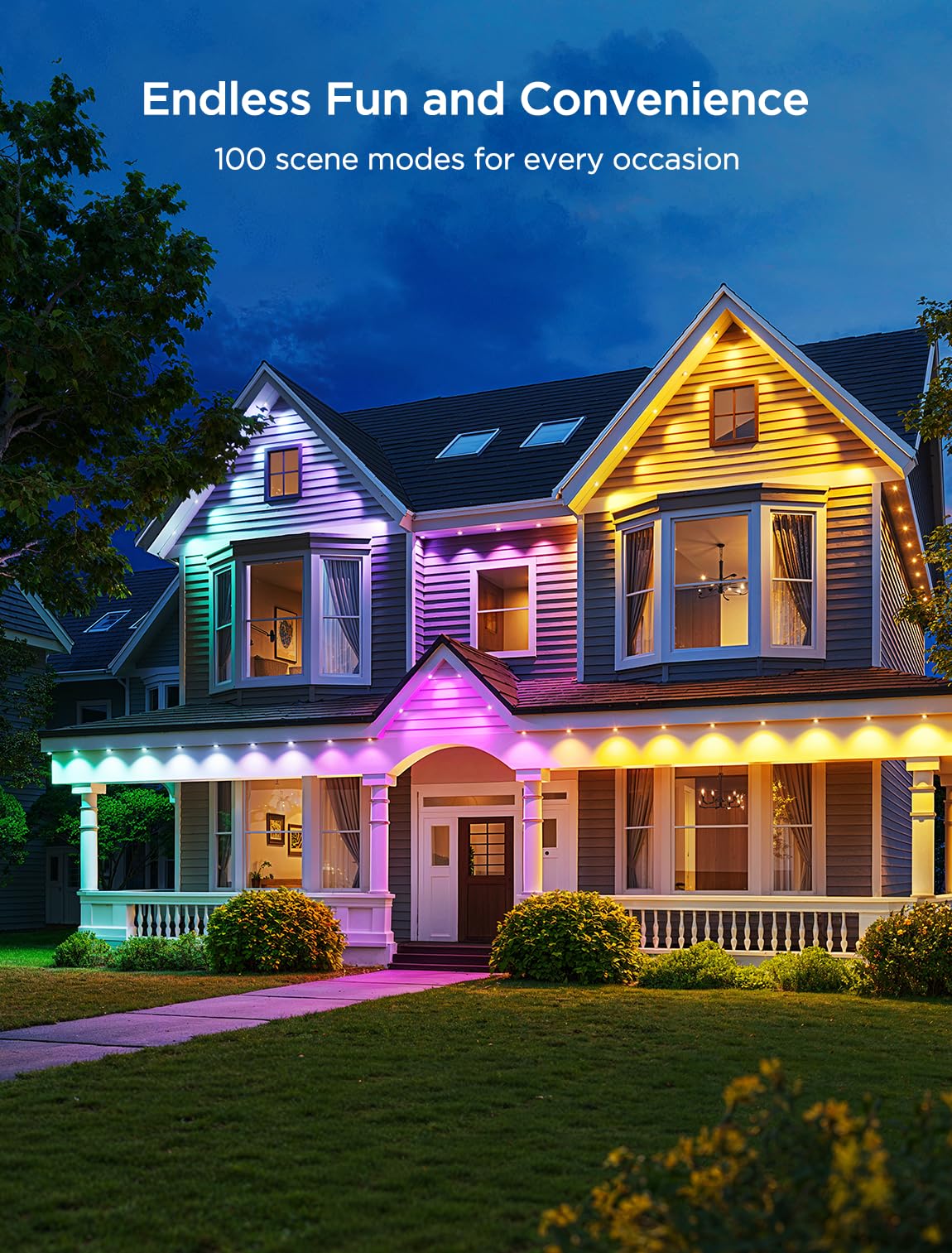 Govee 16.4Ft Lights With Clips And Vhb Glue Only For Rgbic Permanent Outdoor Lights 2, Applicable To H705D, H705E And H705F, Whi