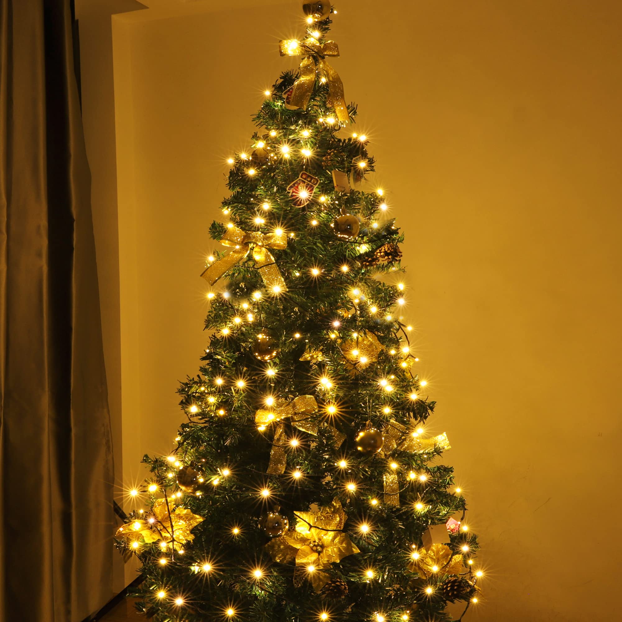 PMS 100-1000 LED Fairy String Lights, Warm White, 300 LEDs, Low Voltage, 8 Modes, Ideal for Christmas, Garden, Home Decor