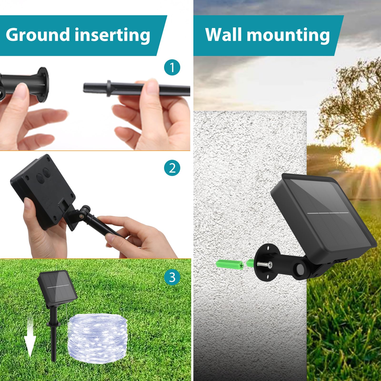 Kolpop 6 Pack Solar Fairy Lights Outdoor, 192Ft 480Led Solar Powered Twinkle Light Waterproof, 8 Mode Copper Wire Solar Tree Lig