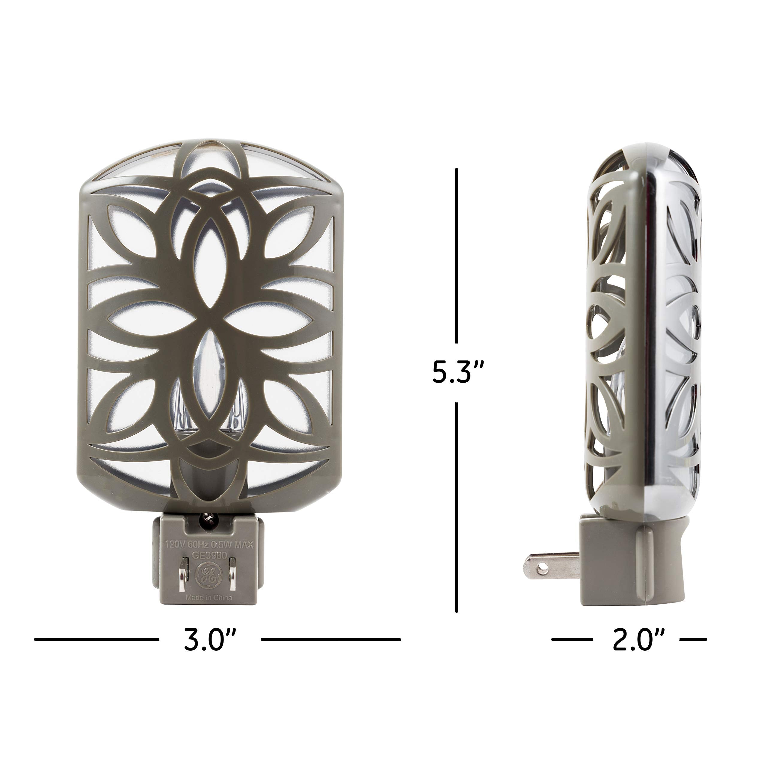 GE Decorative LED Night Light, Plug-In with Dusk-to-Dawn Sensor, Warm White, Ideal for Living Room, Bedroom, Nursery, Kitchen, o