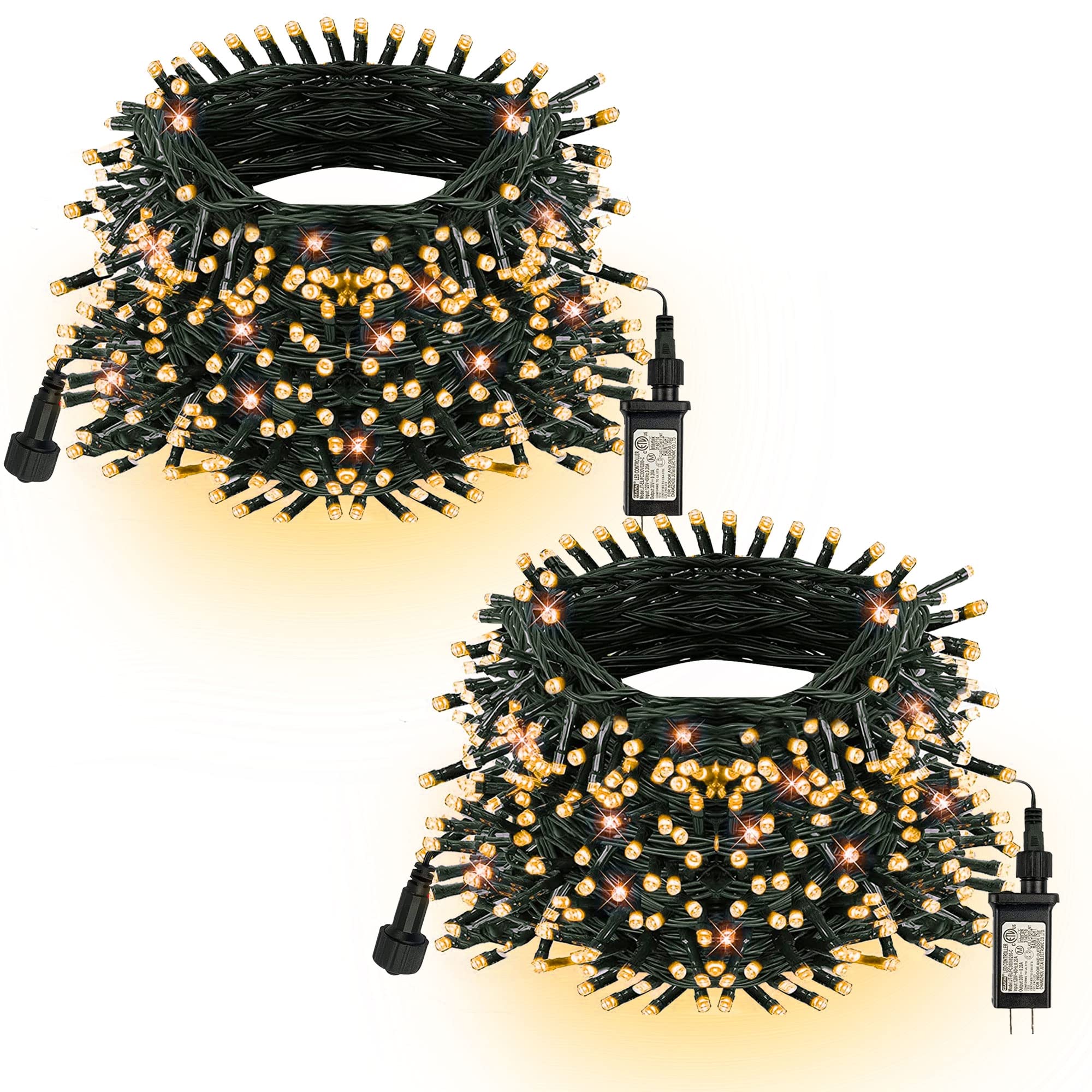 Tw Shine Christmas Lights, 400 Led 132Ft Outdoor Christmas Lights Plug In With 8 Modes, Waterproof Christmas Lights Outdoor, Ind