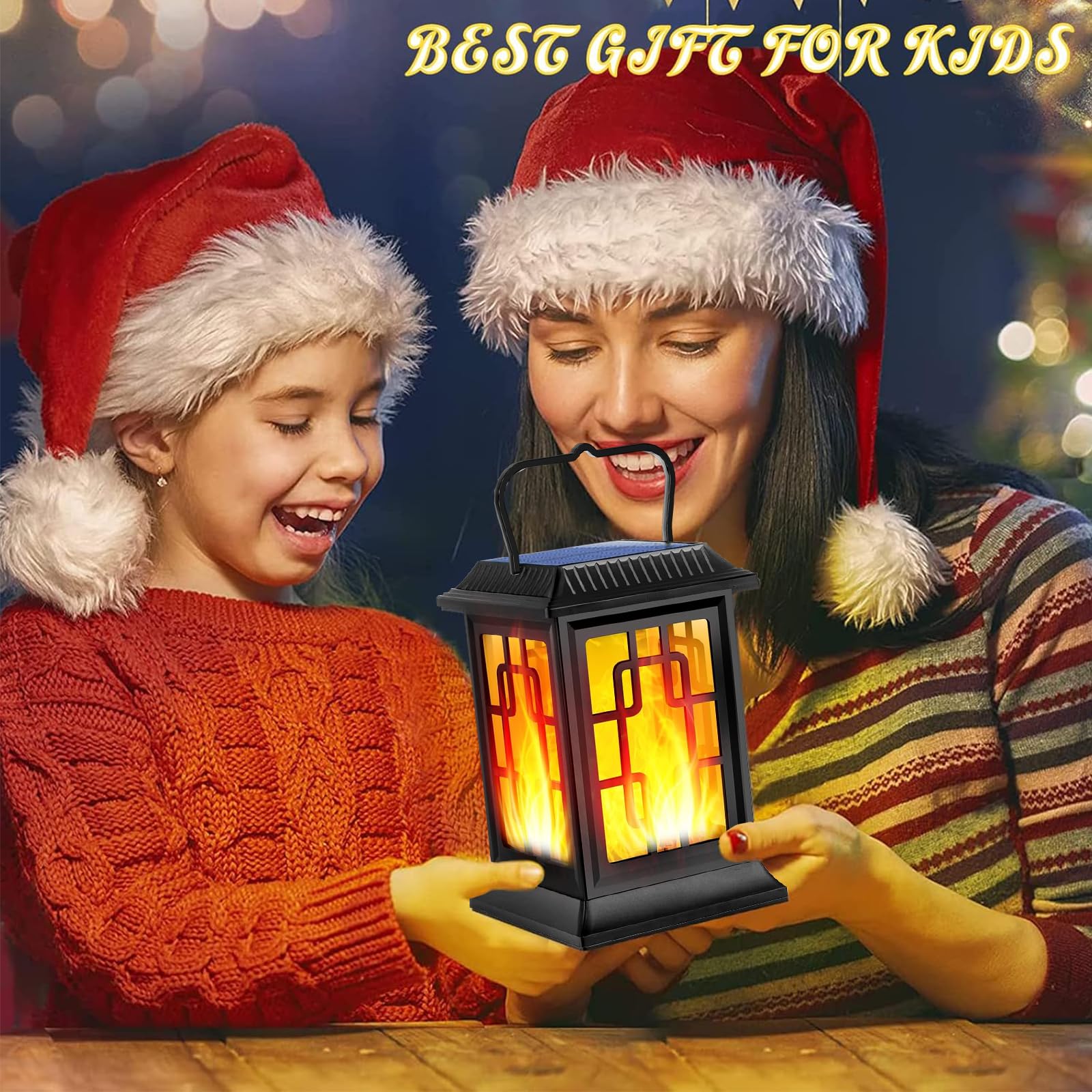 Ollivage Solar Lanterns Outdoor Waterproof Hanging Solar Lanterns Garden Lights Solar Powered Flame Lights Led Lights For Patio