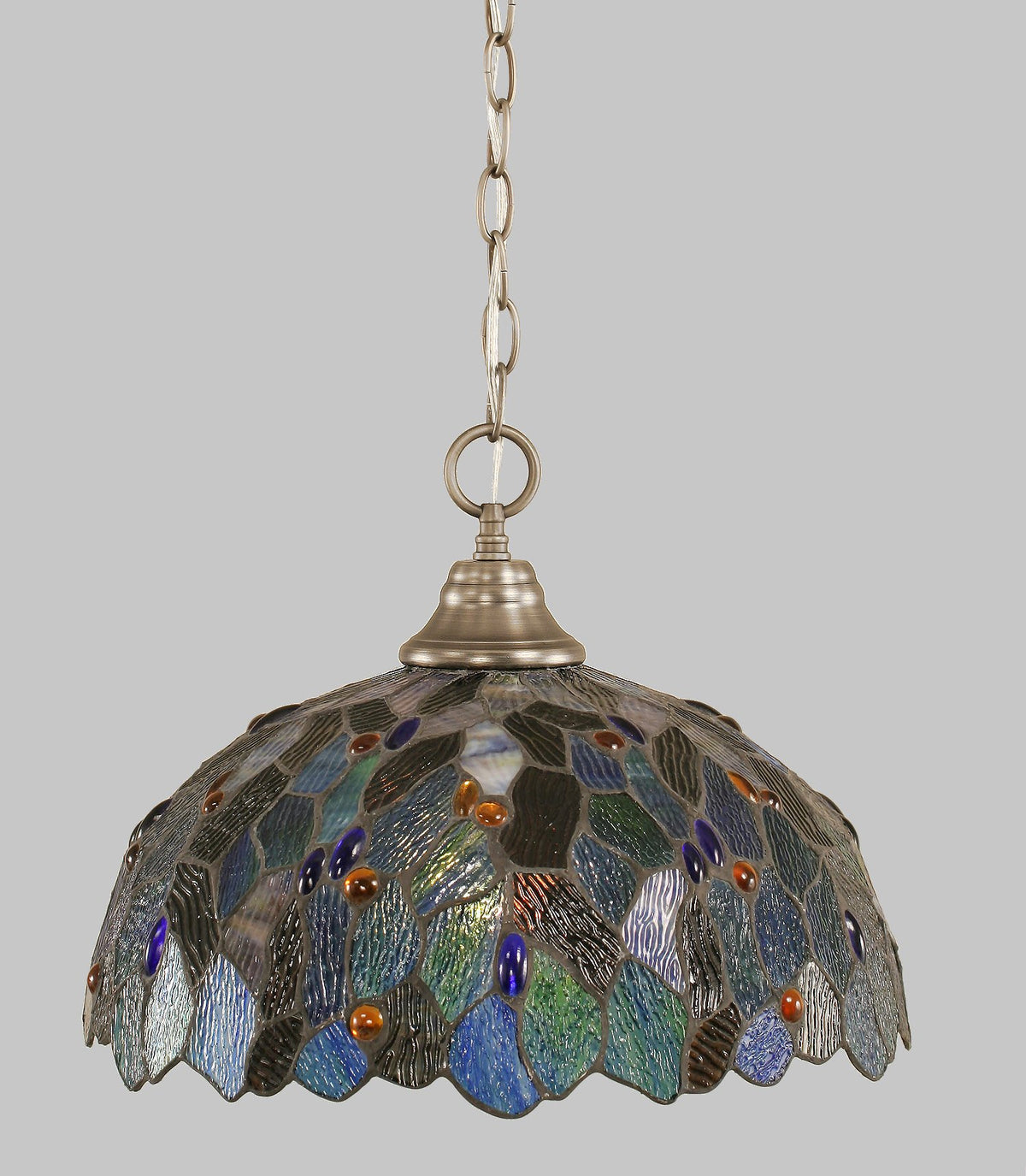 Toltec Lighting 1 Light Pendant In Brushed Nickel (10-Bn-995)
