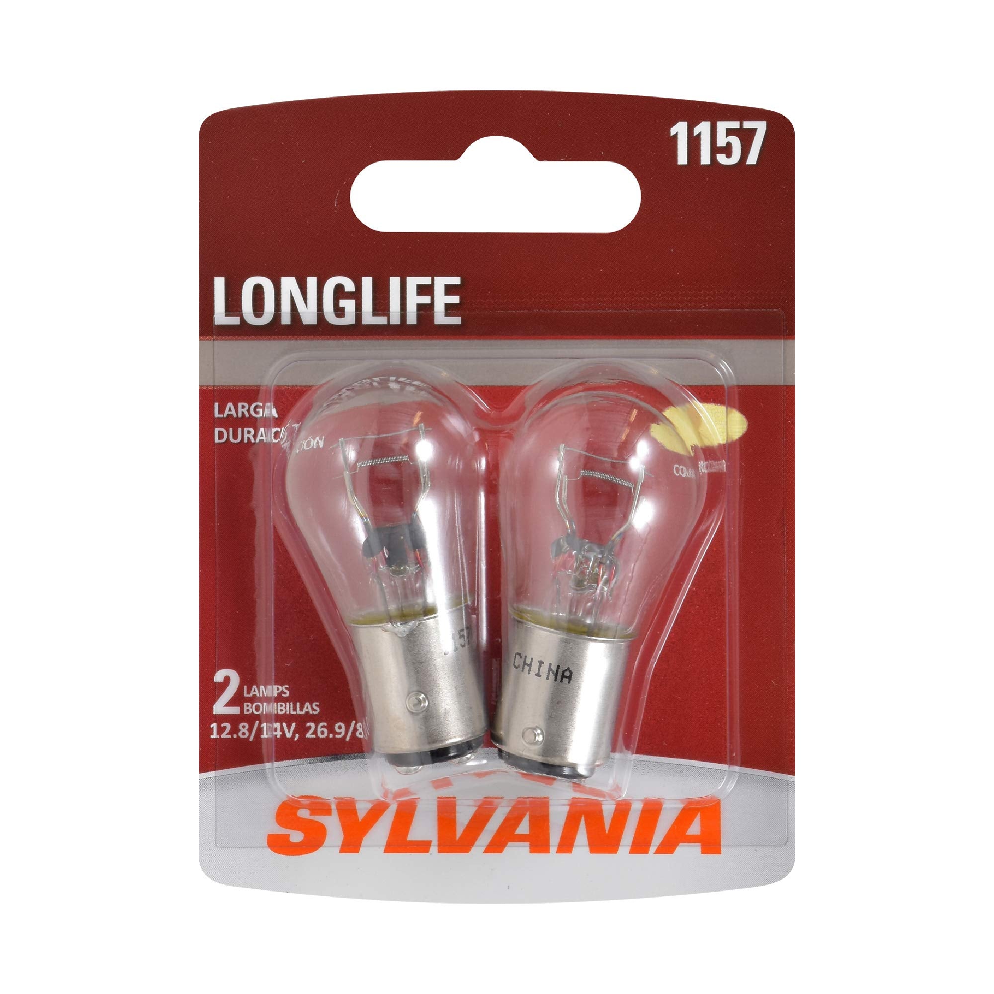 SYLVANIA 1157 Long Life Miniature Bulbs, 2 Count, Model 1157LL.BP2