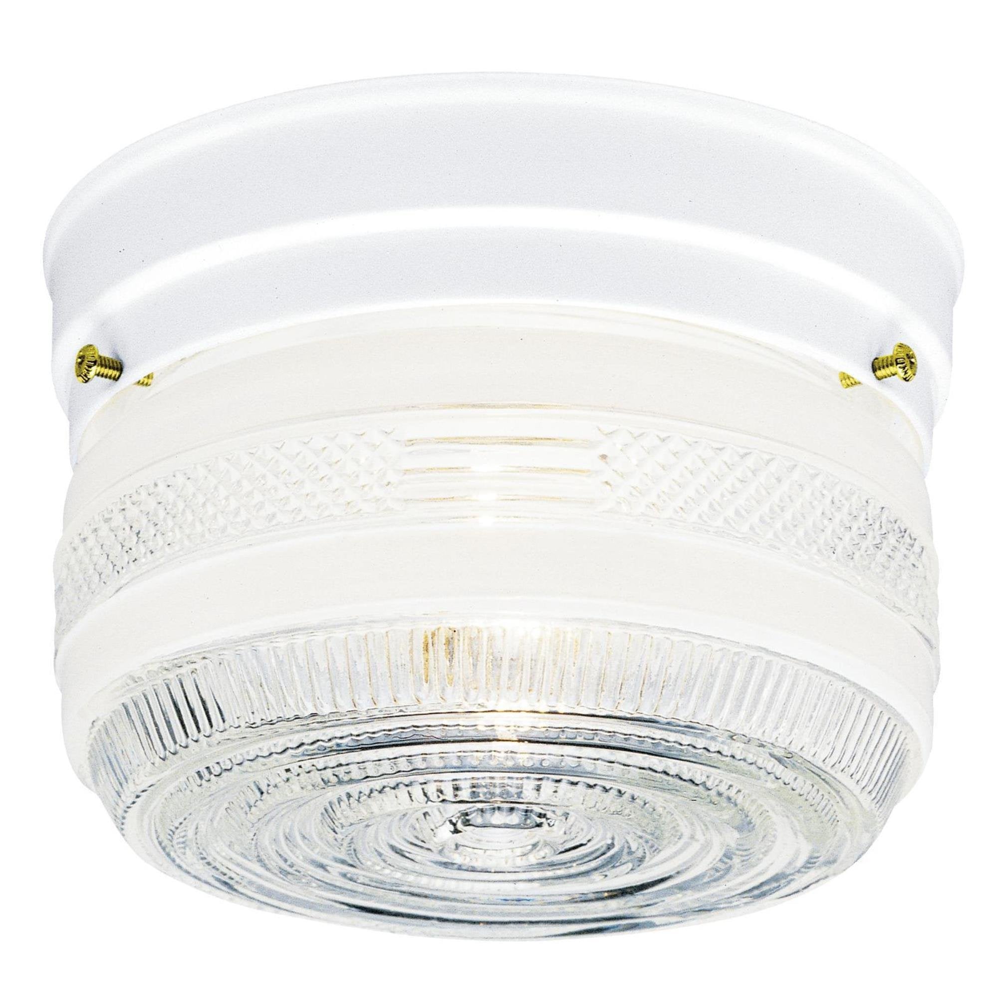 Westinghouse Two-Light Ceiling Fixture, 8.75in Size, Clear/White, Model 6620300, Plastic Material