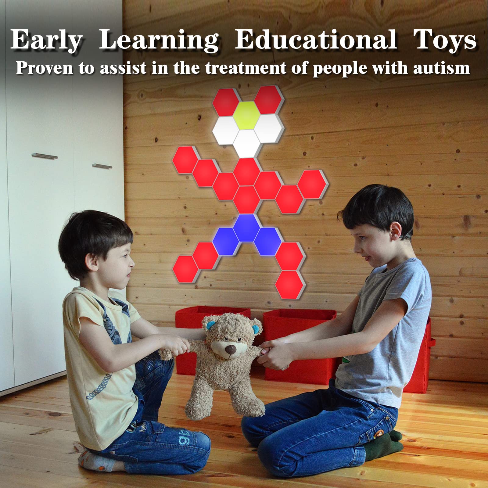 Yxqua Hexagonal Wall Light Modular Touch Sensitive Lights Creative Geometry Assembly Led Hexagon Lights Suitable For Iving Room,