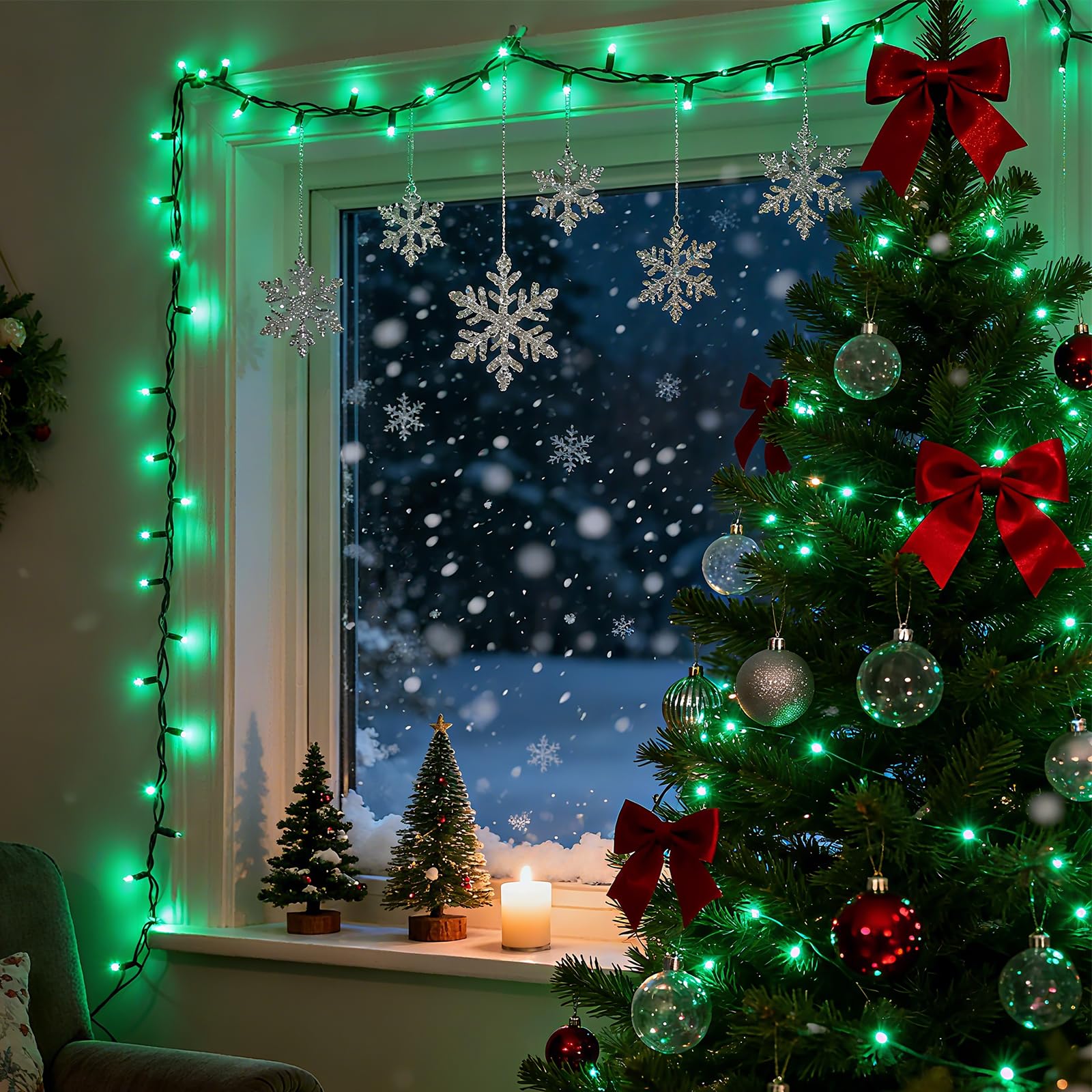 Vtechology 500 Led Green Christmas Tree Light 170Ft Connectable Christmas Lights With 8Modes Ul Certified Lights String Outdoor For Christmas Holiday Party Decor