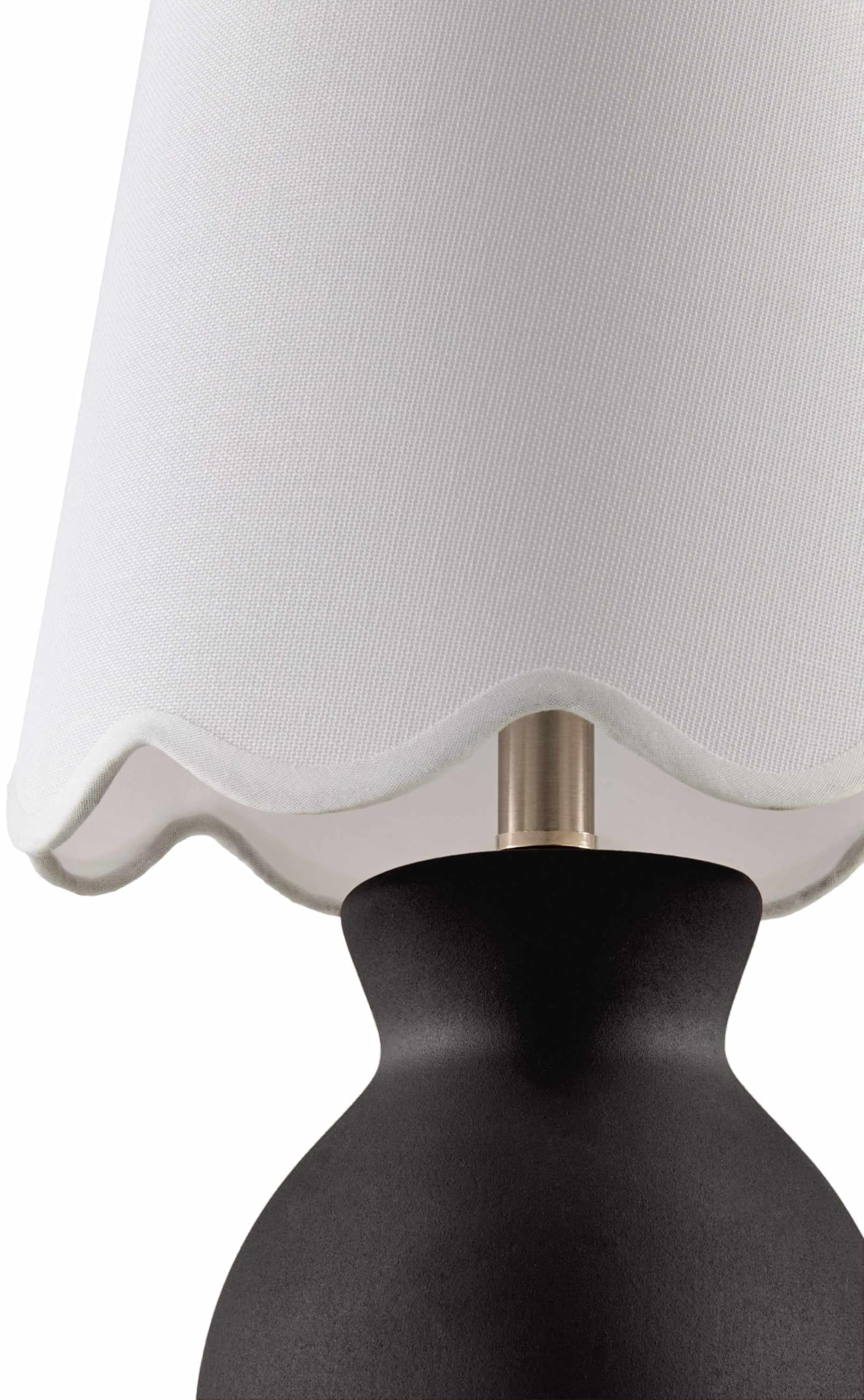 BoutiqueRugs Boho Ceramic Bedside Table Lamp 15inH Black & White - Model SPXZVD7-083