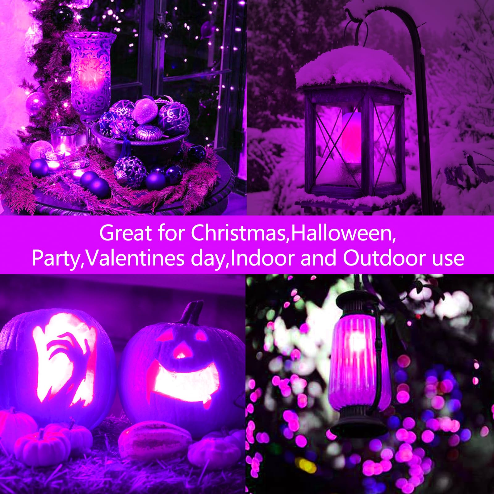 Bitrue Led Flame Bulbs, 4 Modes Purple Flame Effect Light Bulbs, E26 Base Fire Light Bulb With Gravity Sensor, Flickering Light