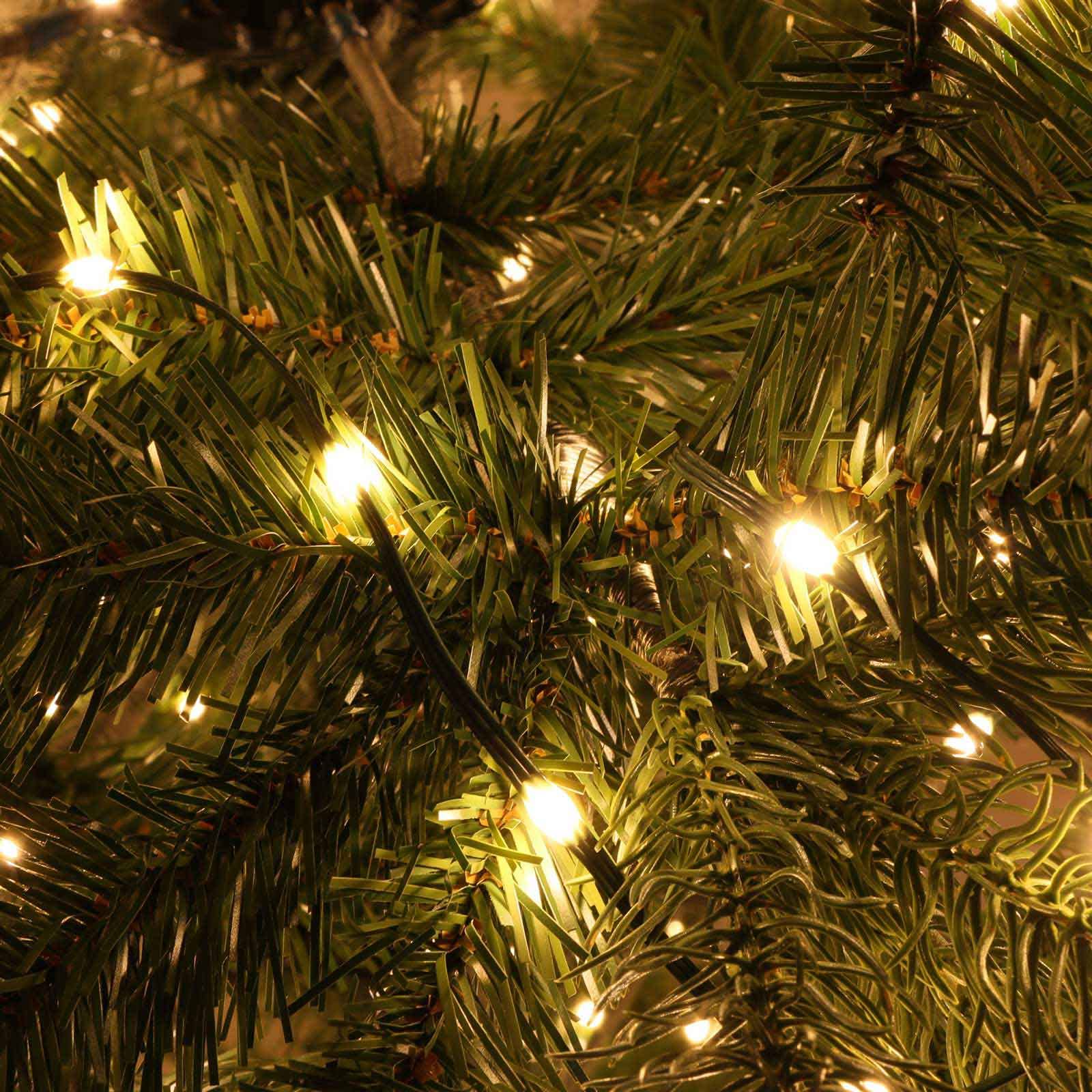 Qbis 200 Warm White Led Christmas Lights With Remote, 65Ft Of Lights On Green Wire, Multifunction And Timer Twinkling Christmas Tree Lights, Plug-In Twinkle Lights Indoor & Outdoor Christmas Lights