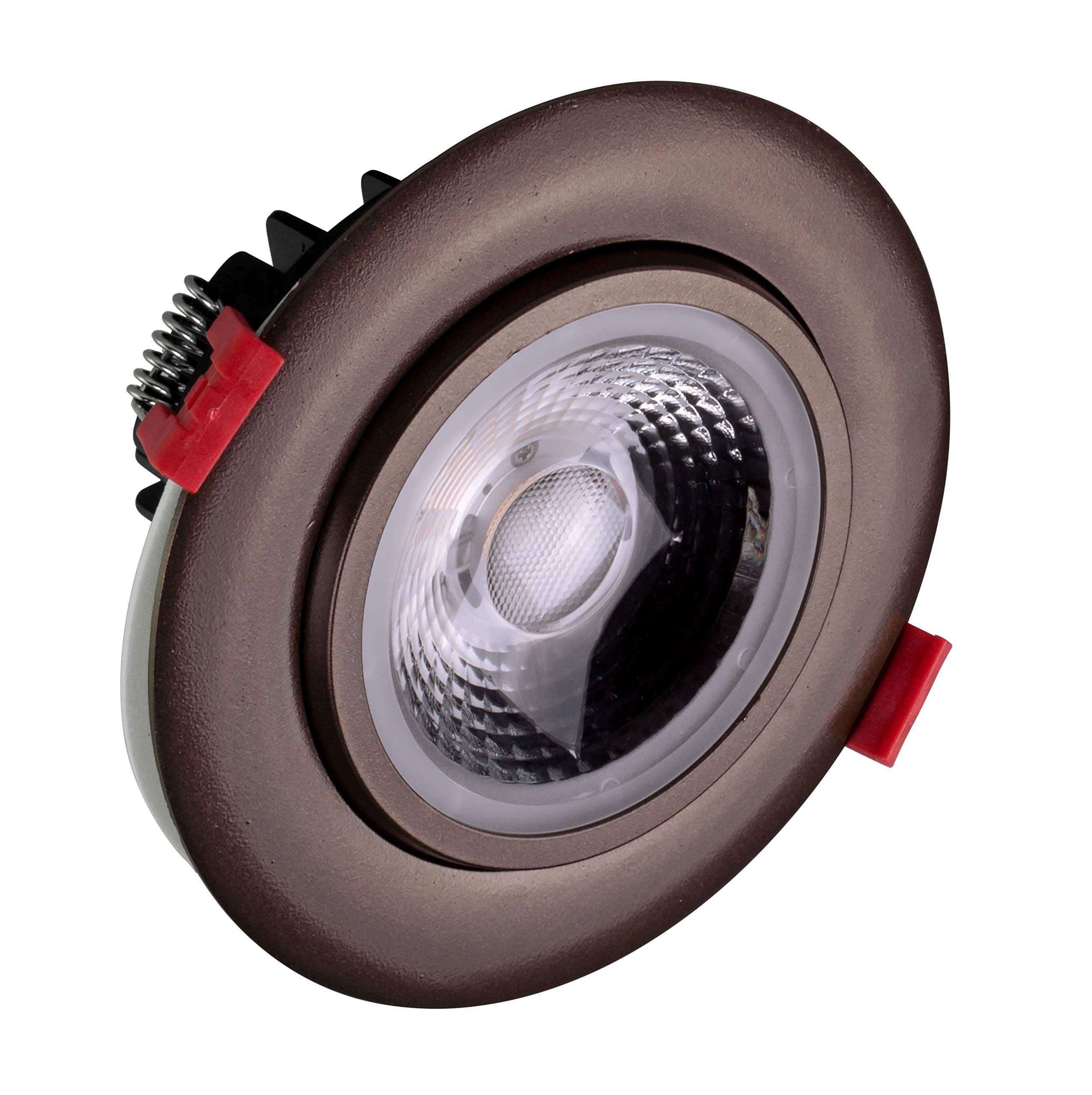 NICOR Lighting 4 inch LED Gimbal Recessed Downlight in Oil-Rubbed Bronze, 2700K (DGD411202KRDOB)