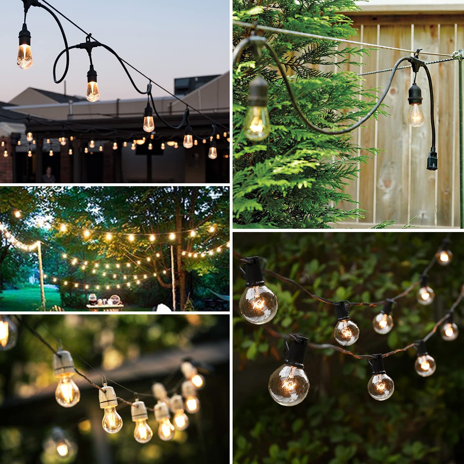 Blika String Light Hanging Kits, 165Ft Coated Stainless Steel 304 Wire Rope, Outdoor Light Guide Wire, Globe String Light Suspen