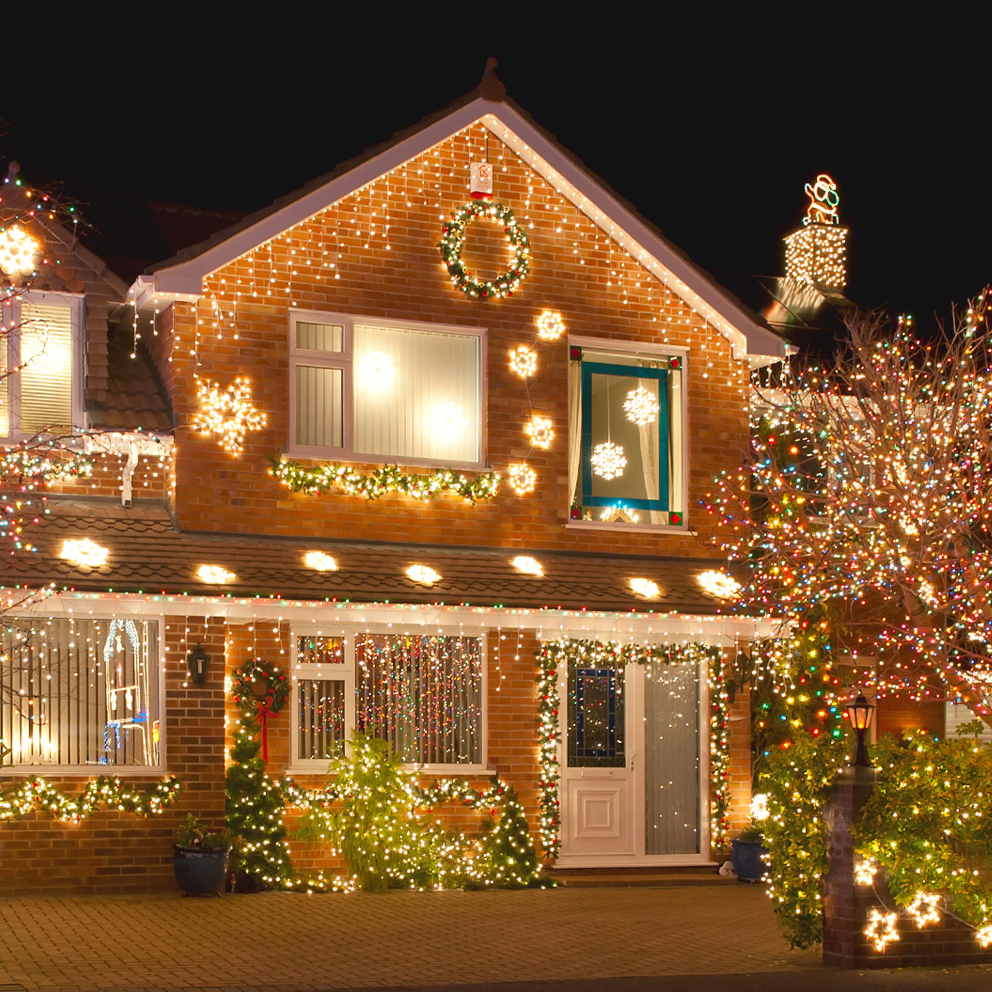 Tw Shine Christmas Lights, 400 Led 132Ft Outdoor Christmas Lights Plug In With 8 Modes, Waterproof Christmas Lights Outdoor, Ind