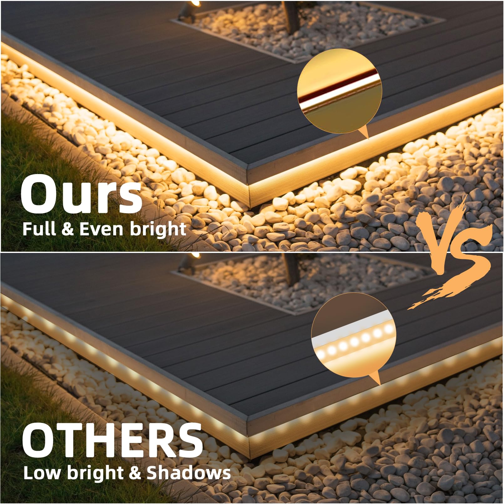 Lamomo Neon Rope Lights, 65.6Ft Dimmable Led Strip Lights, Warm White 3000K Flexible Led Rope Lights, Waterproof Silicone Diy De